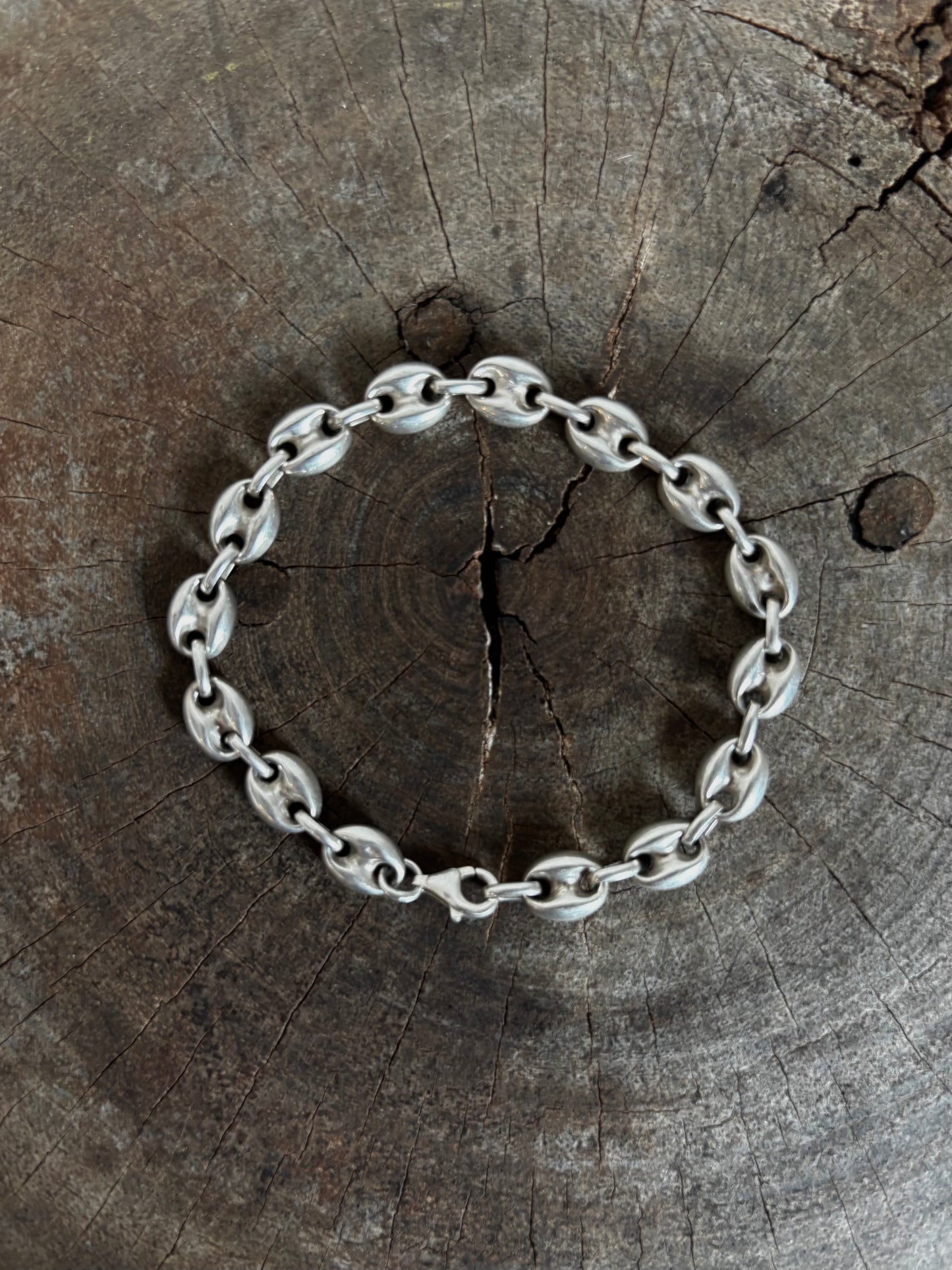 Vintage 925 Silver Coffee Bean Bracelet