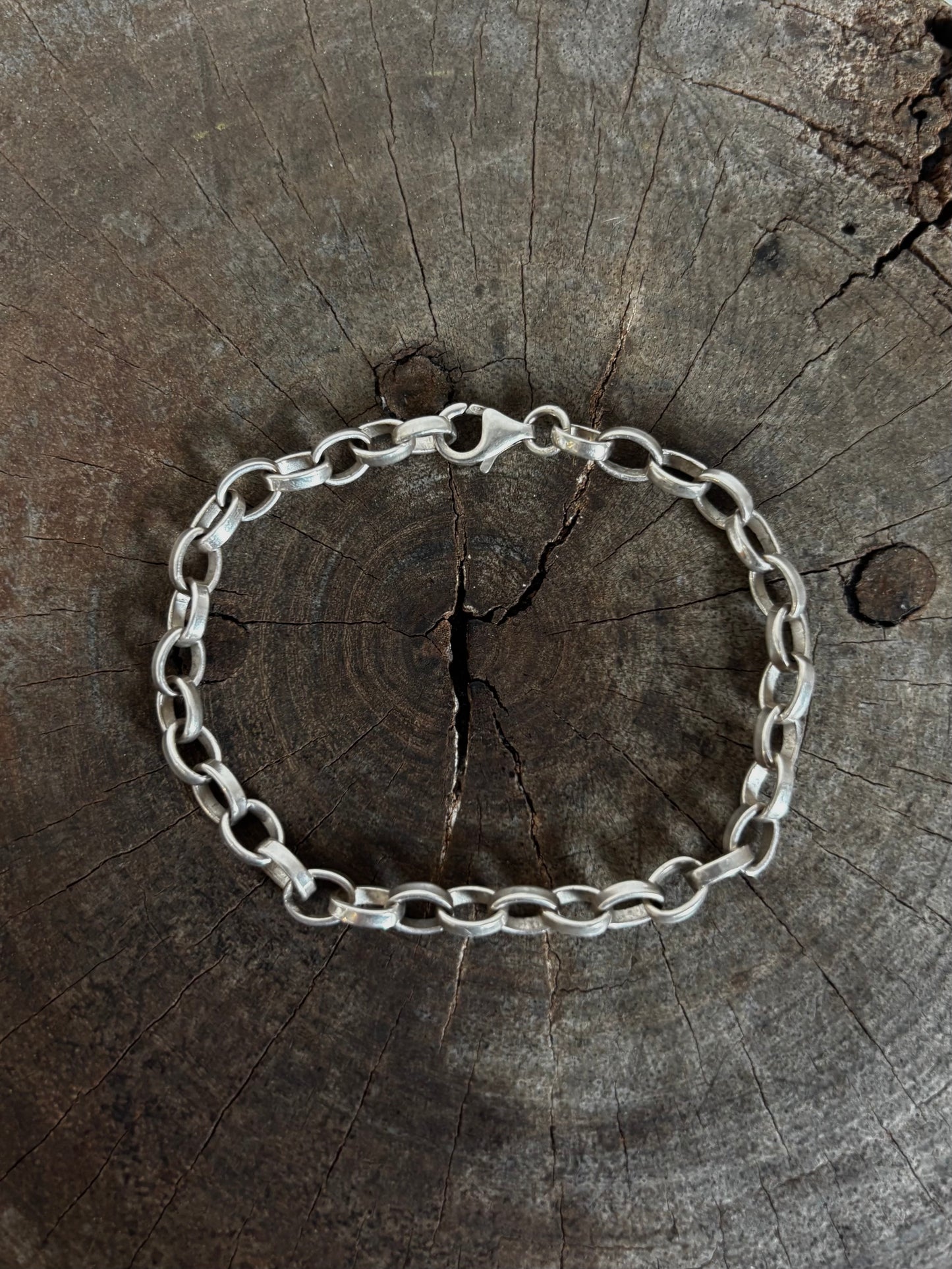 Vintage 925 Silver Classic Chain Link Bracelet
