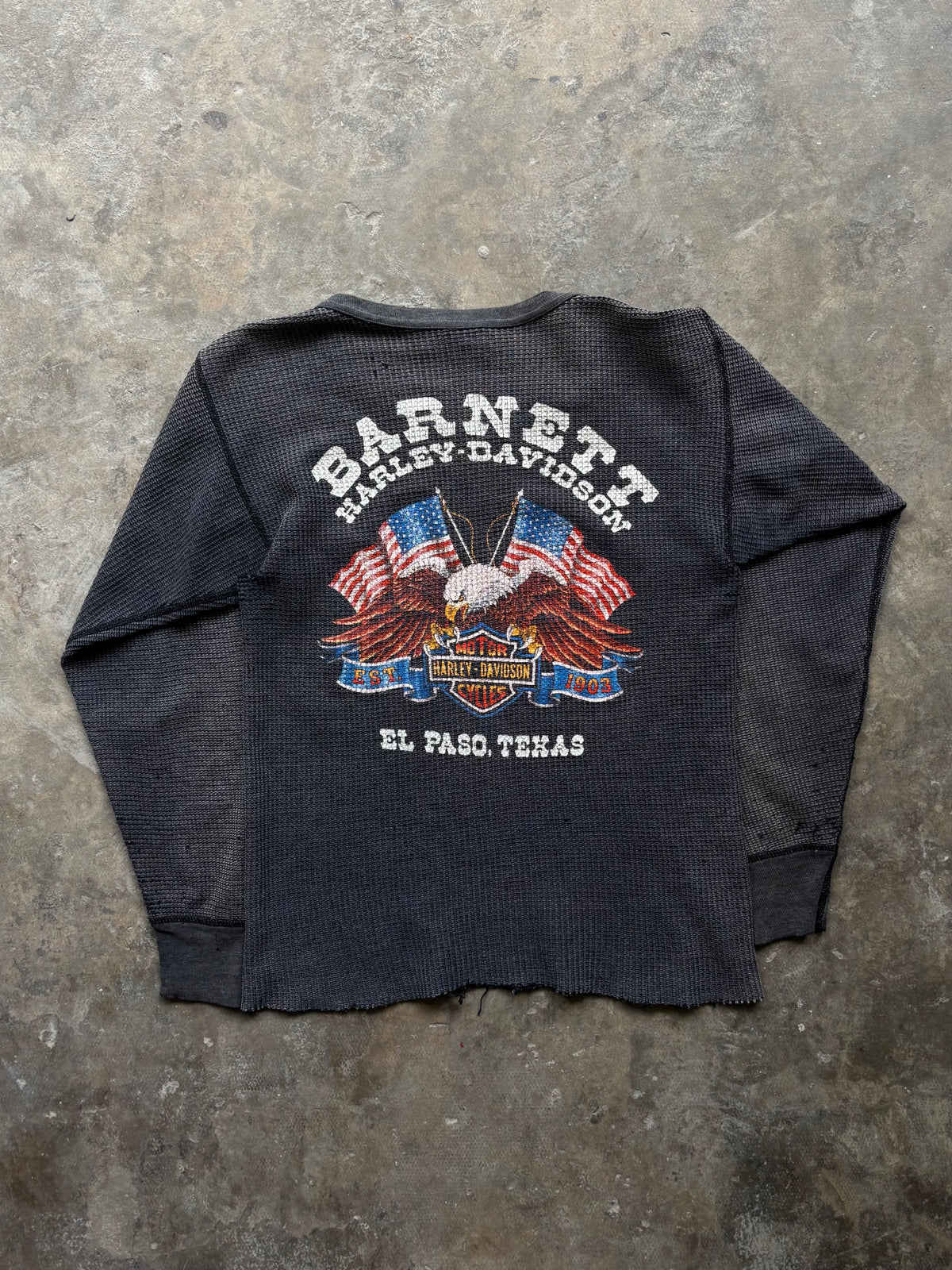 Vintage 80’s Harley Davidson Eagle Faded Thermal Tee