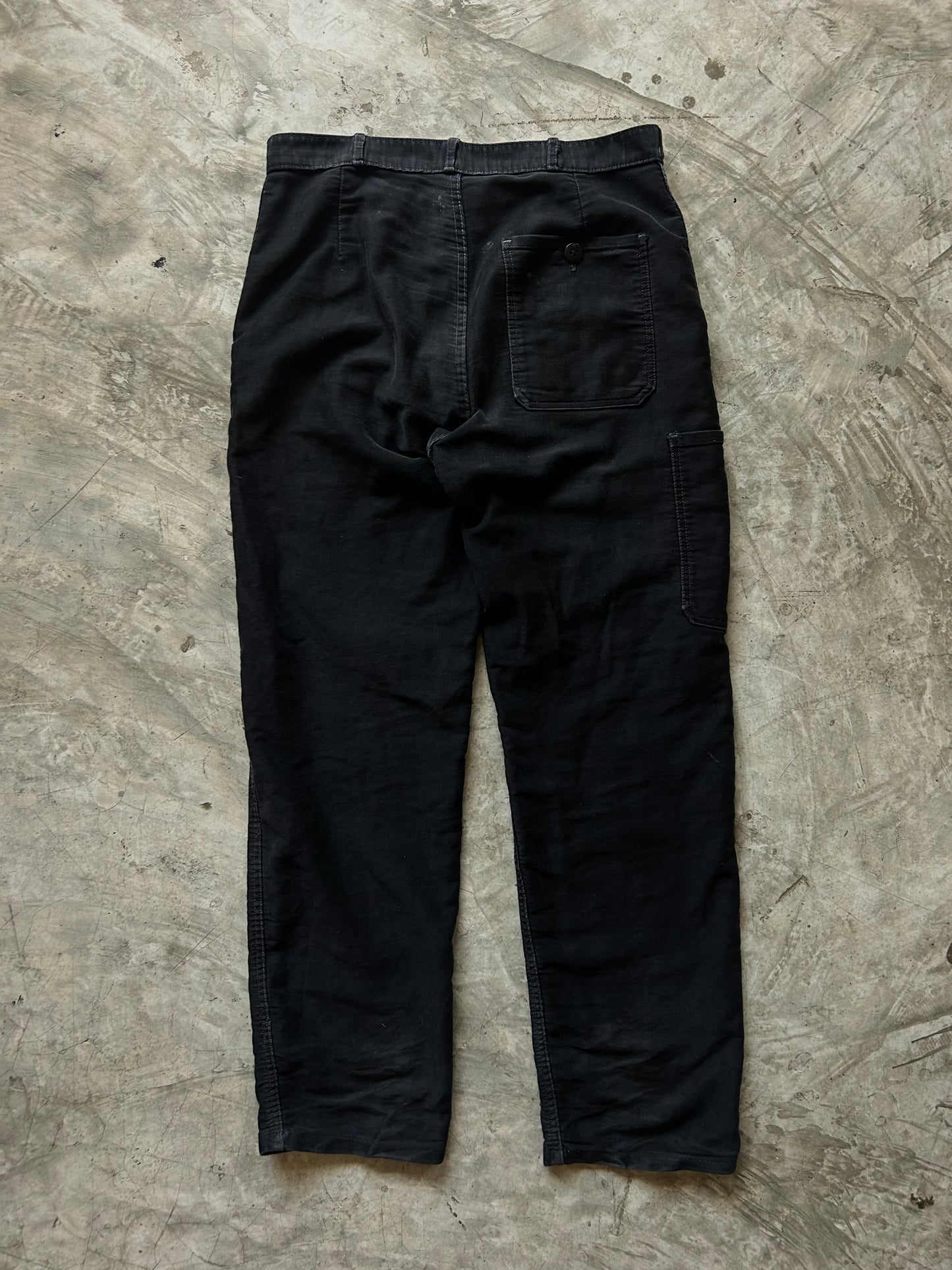 Vintage 40‘s French Moleskin Black Boro Pants