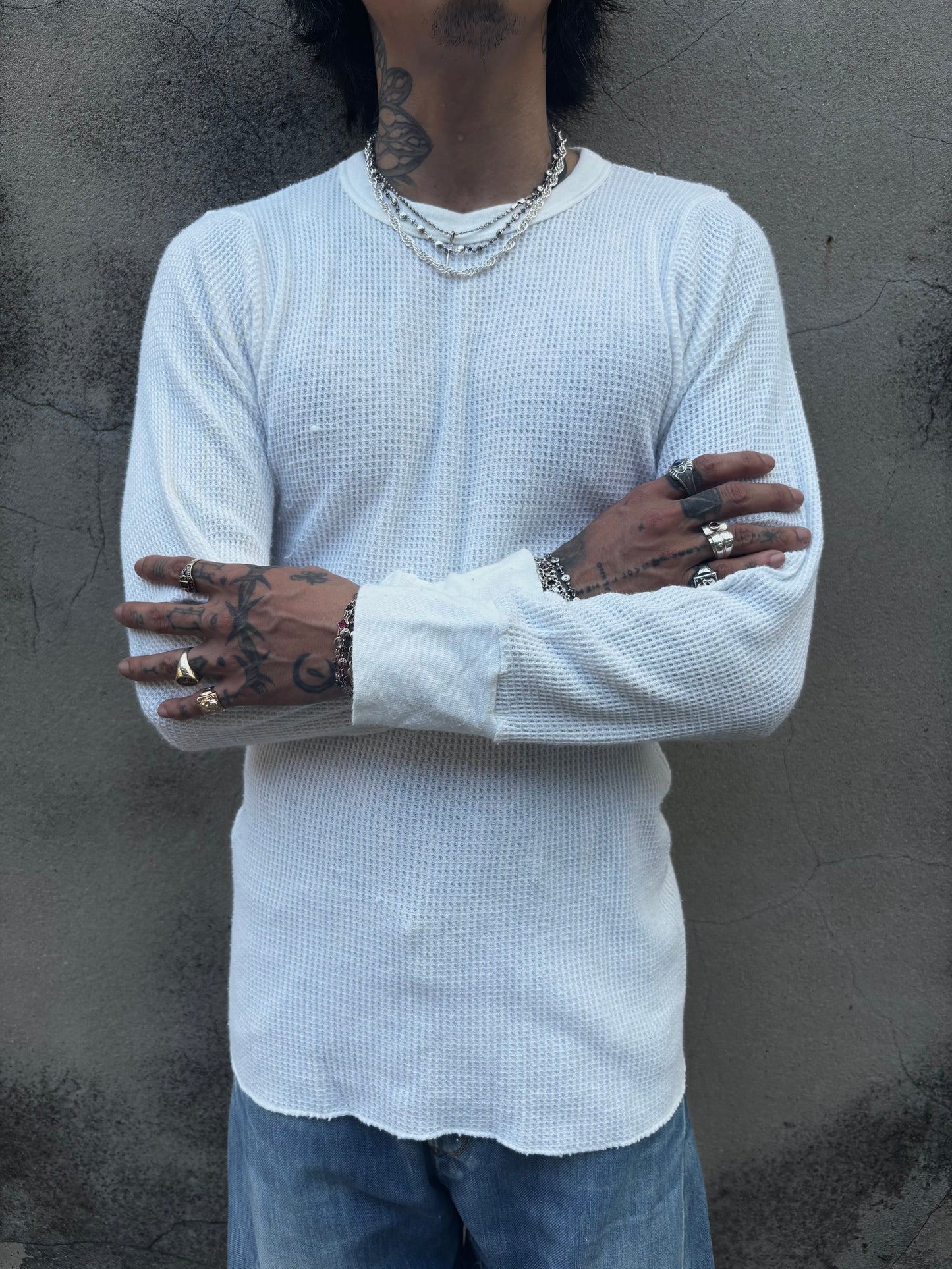 1990’s Vintage Blank White  Thermal Tee