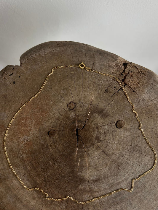Vintage Gold 9K chain necklace (16”)