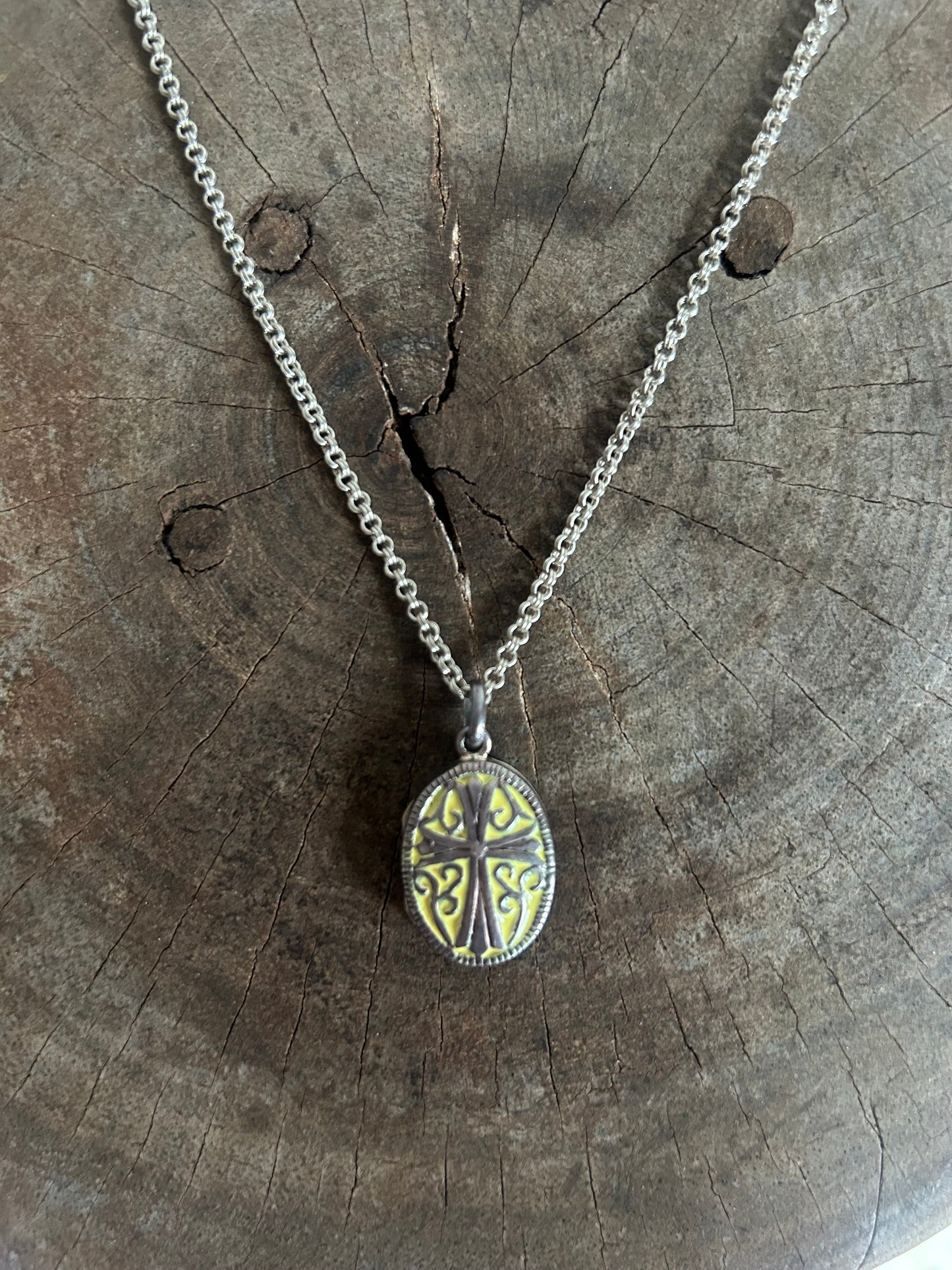 Vintage 925 Silver Celtic Locket Necklace