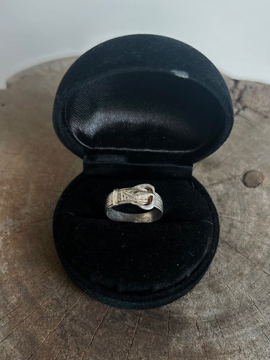 Vintage silver 925 Belt Solid Ring