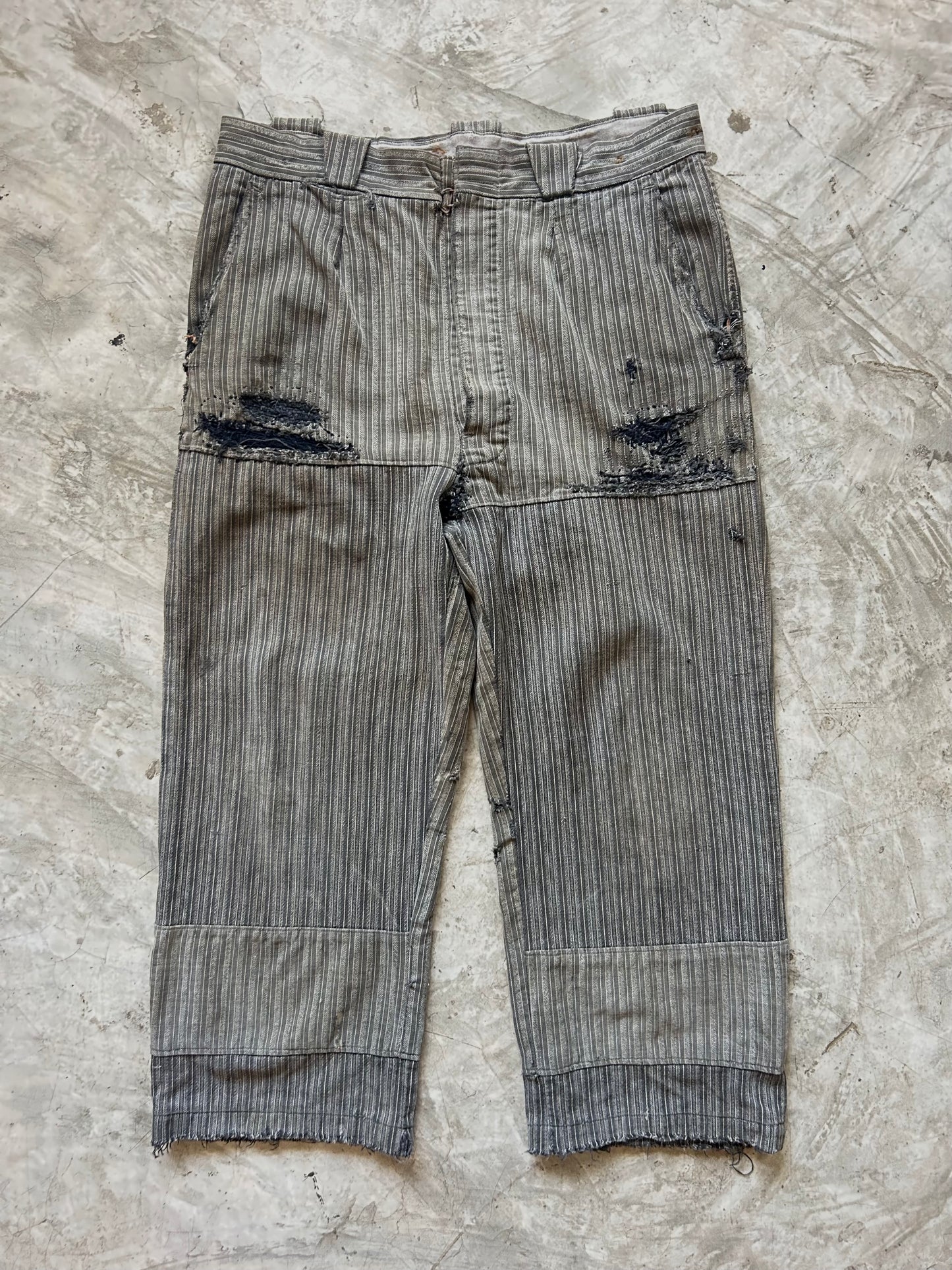 Vintage 40‘s French Moleskin Stripe Boro Pants