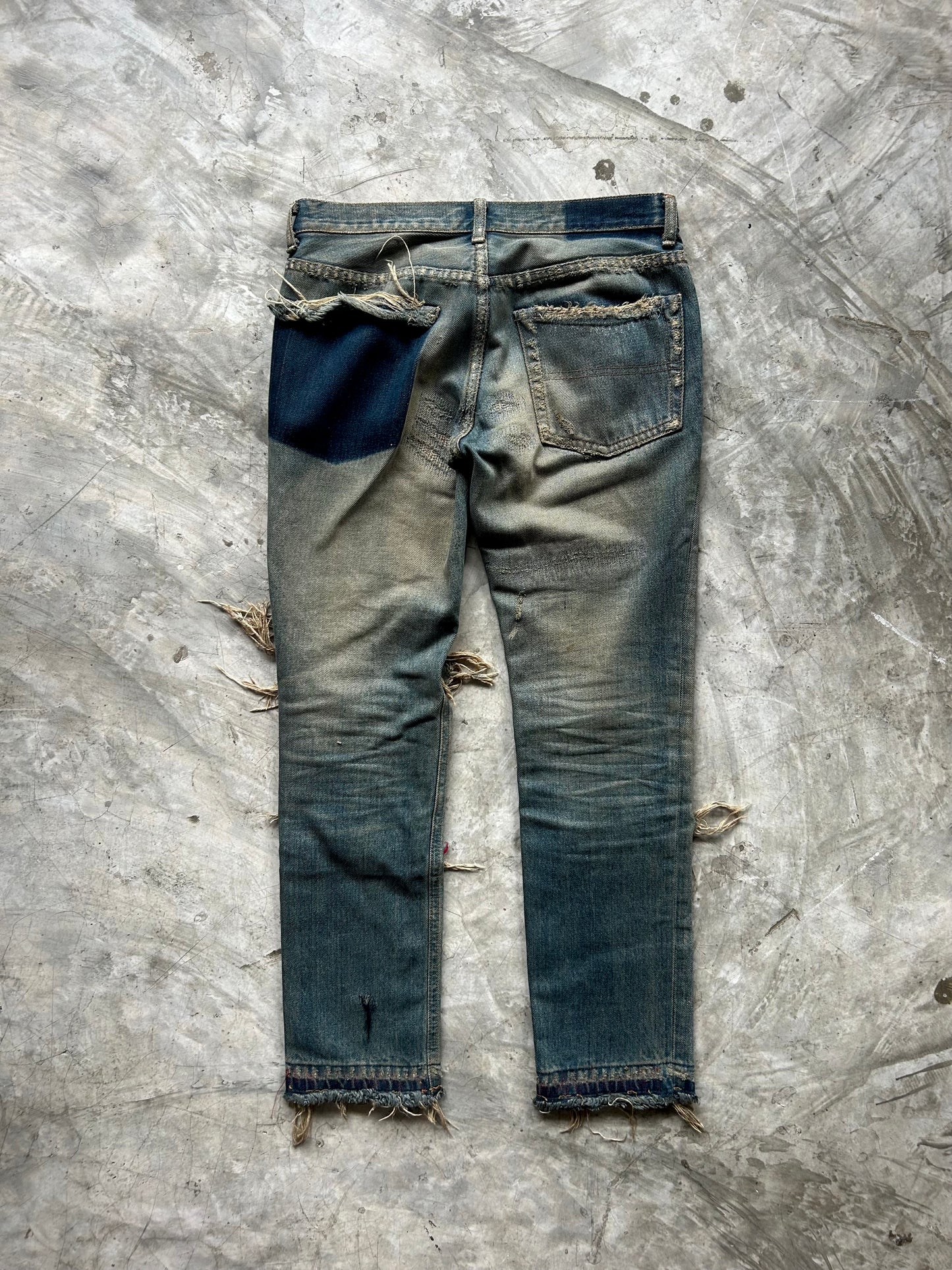 Undercover 68 Red yarn denim jeans