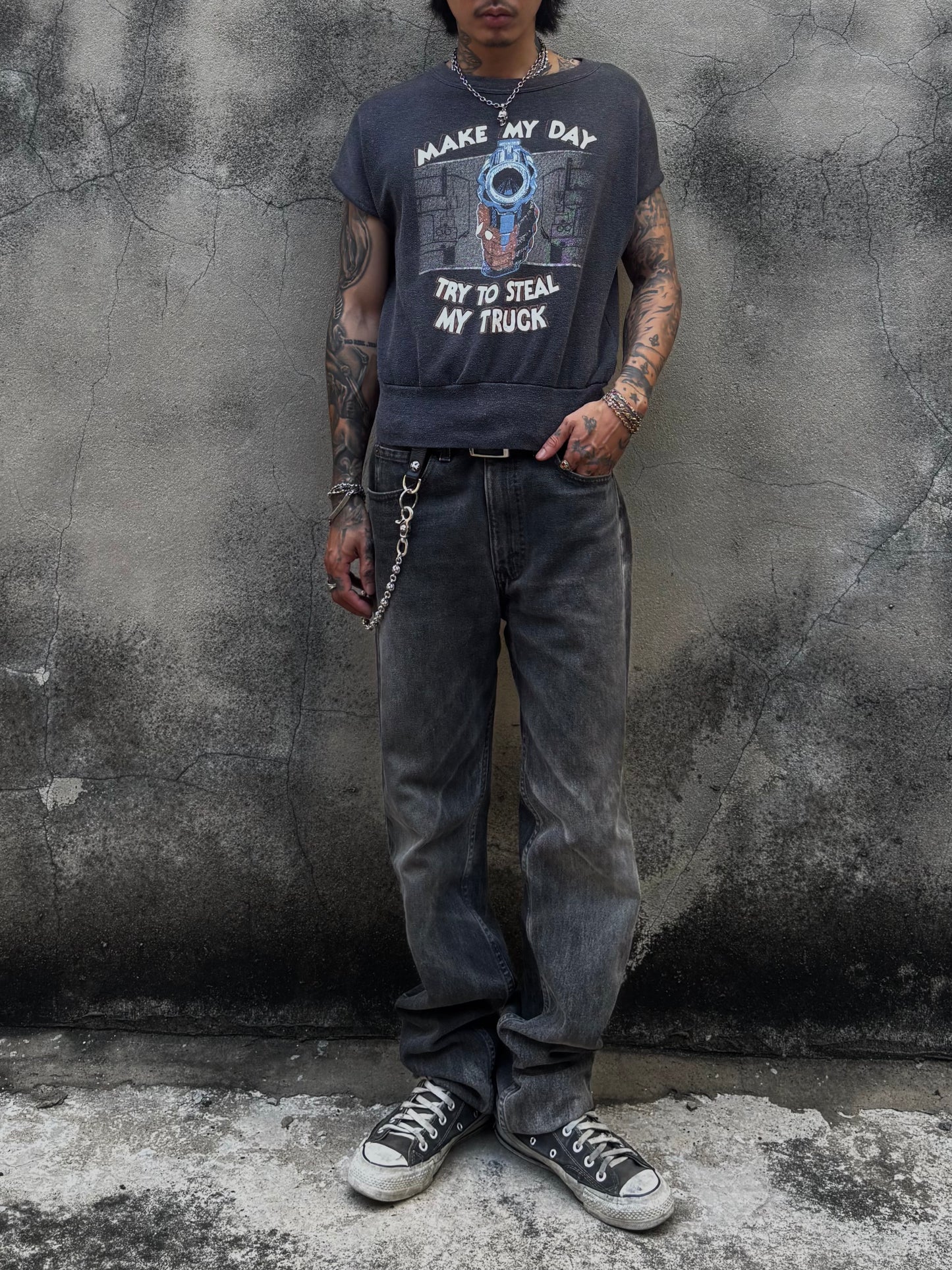 Vintage Levis 505 Usa Faded Black Jeans