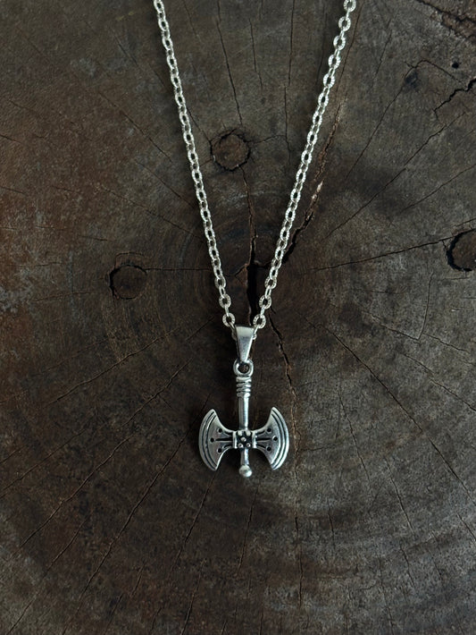 Vintage Silver 925 Axe Necklace
