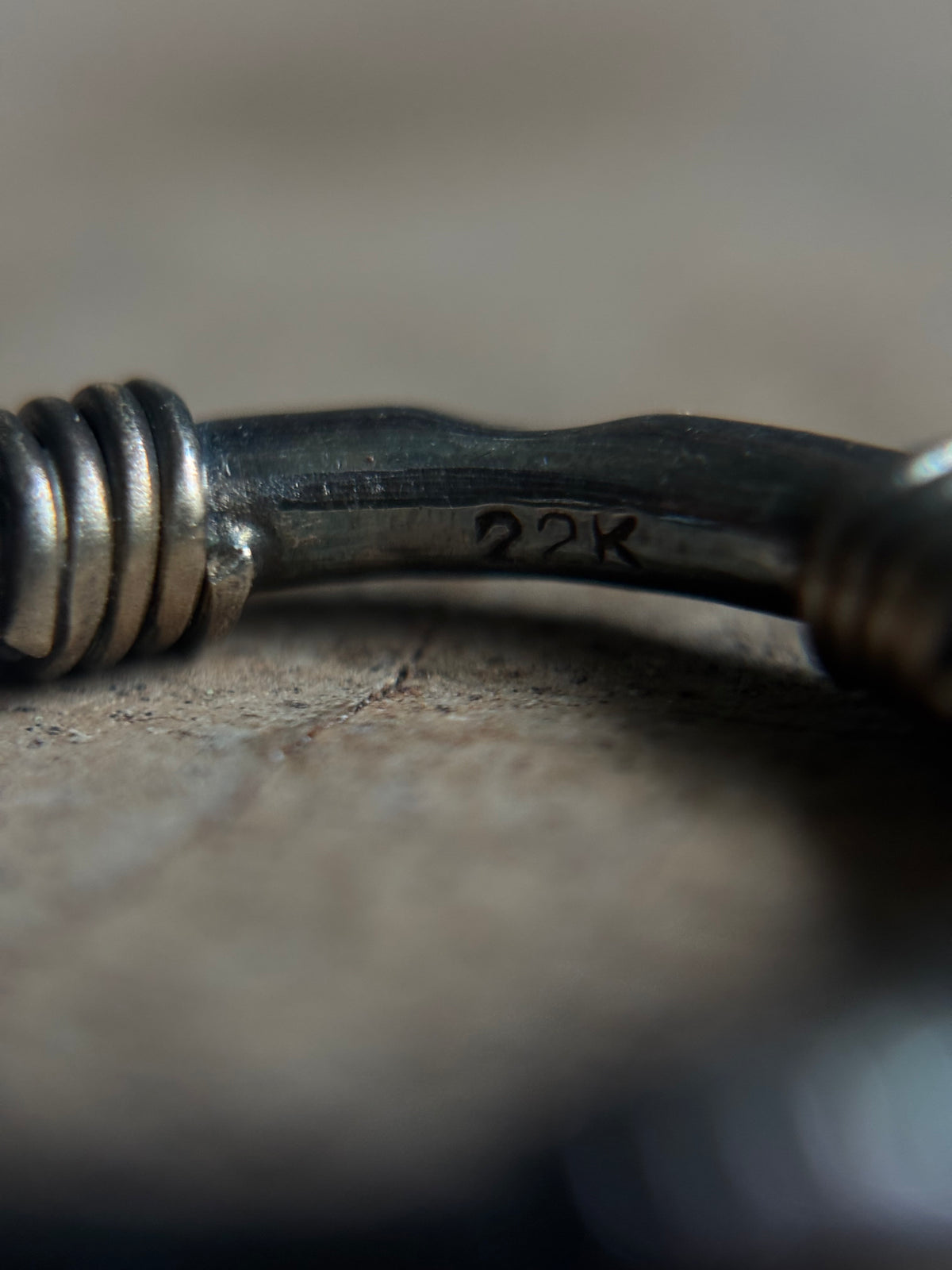 Vintage Silver 925 Barb Wire Pinky ring
