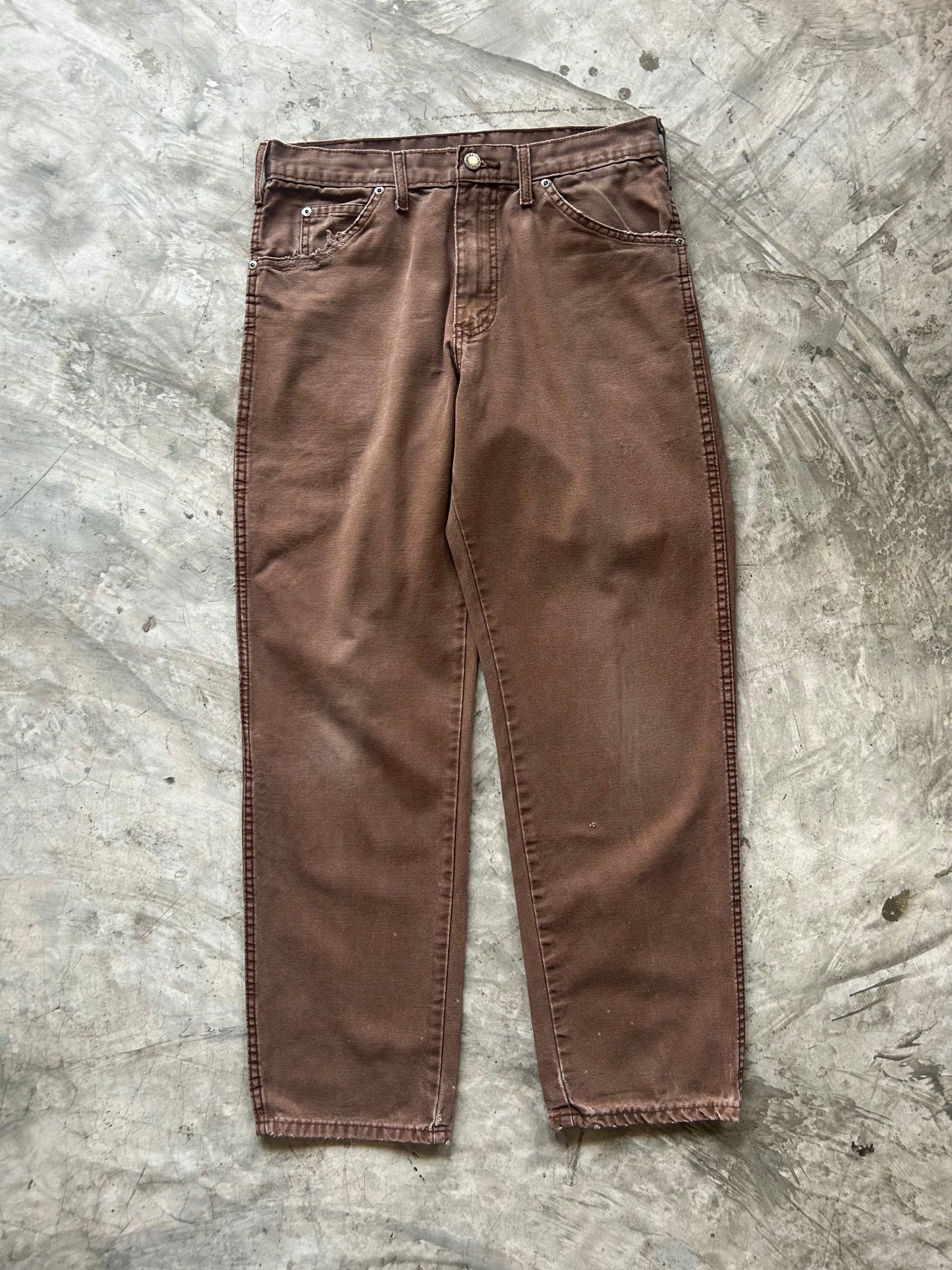 Vintage dickies brown faded canvas work pant