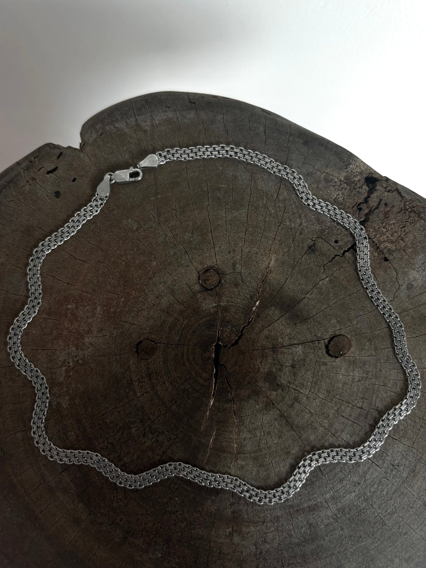 Vintage 925 Silver Curb Necklace