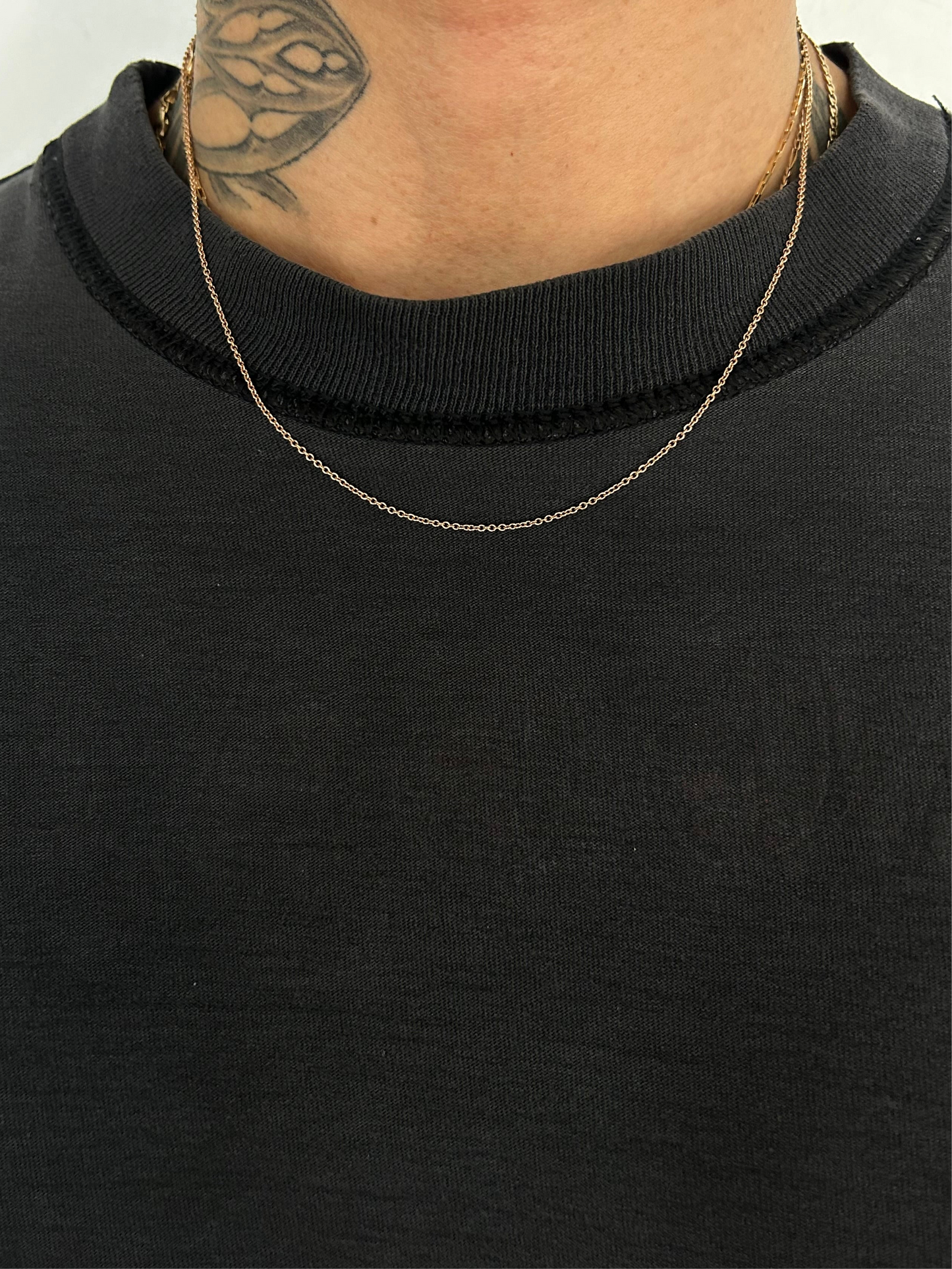 Vintage Gold 18K Pink Gold Classic Chain necklace
