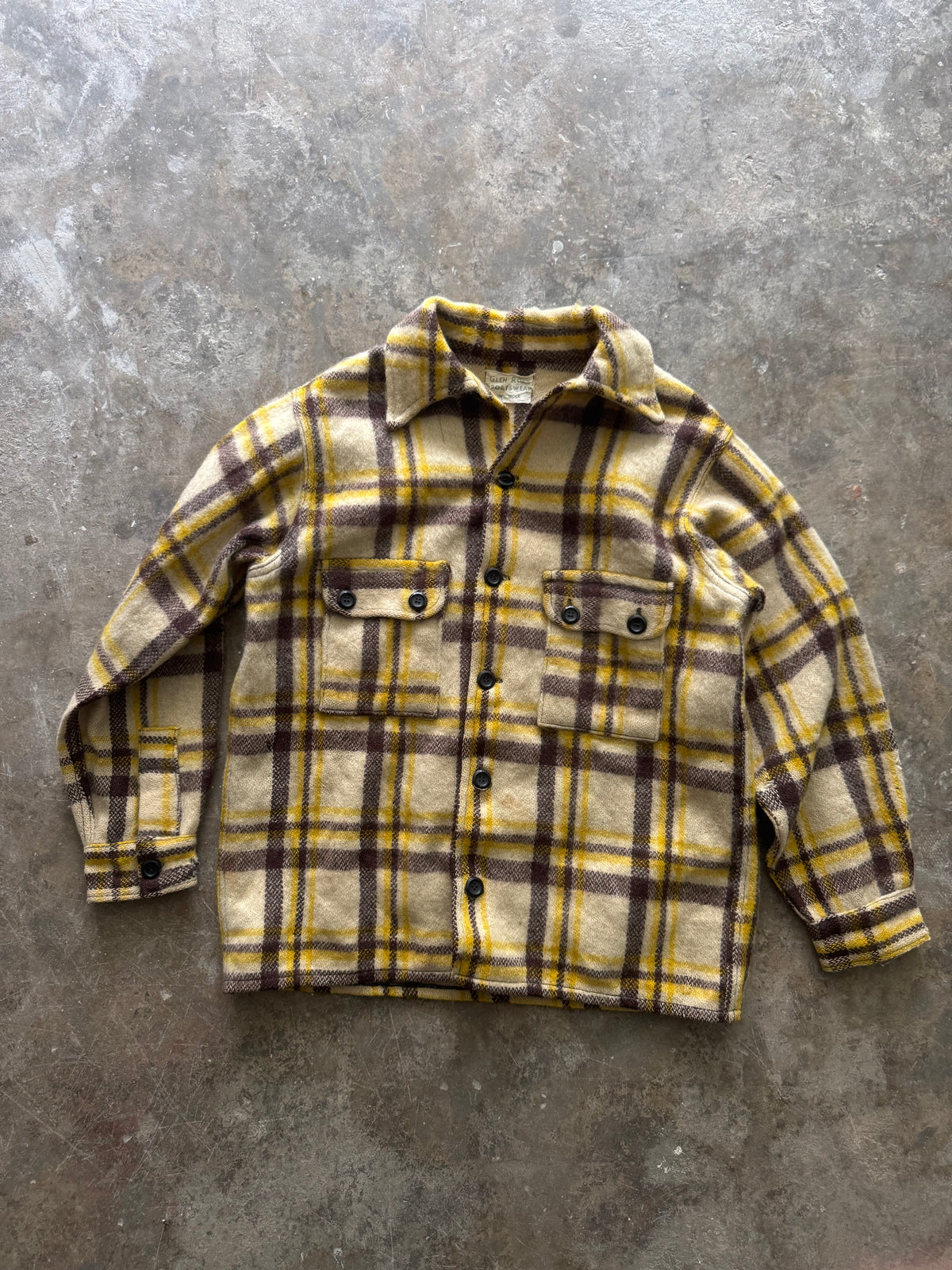 Vintage 1970’s GLEN ROCK Flannel Wool Shirt