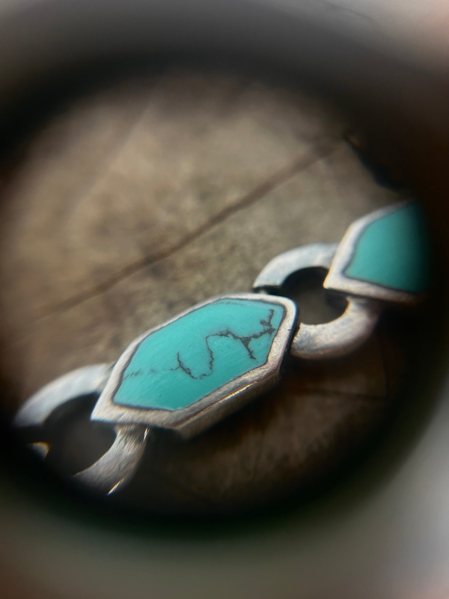 Vintage silver 925 Turquoise Stone Sterling Bracelet