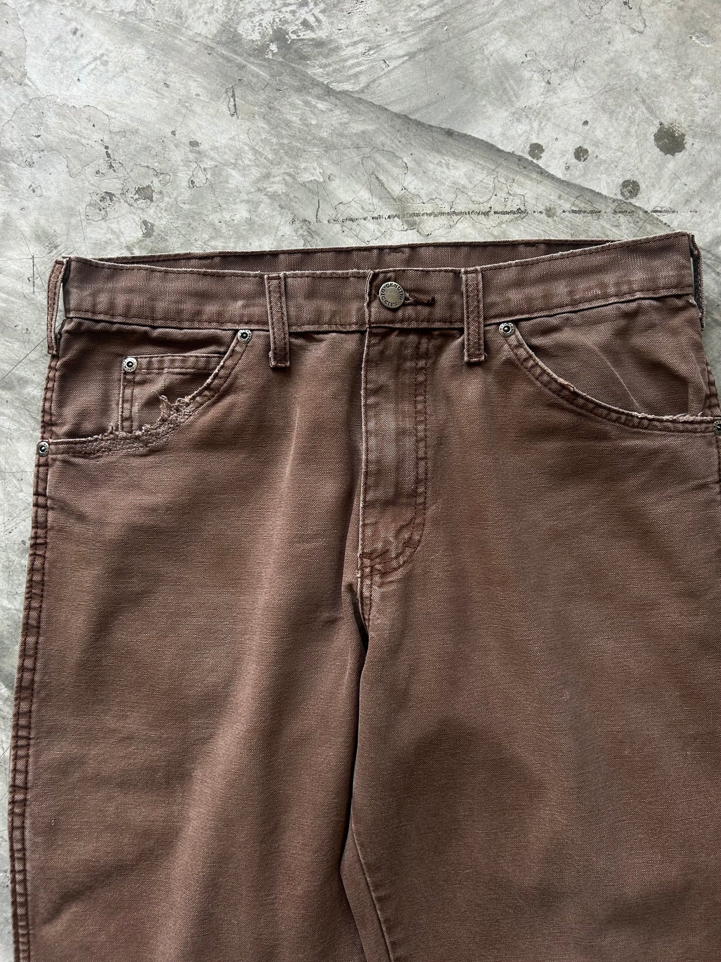 Vintage dickies brown faded canvas work pant