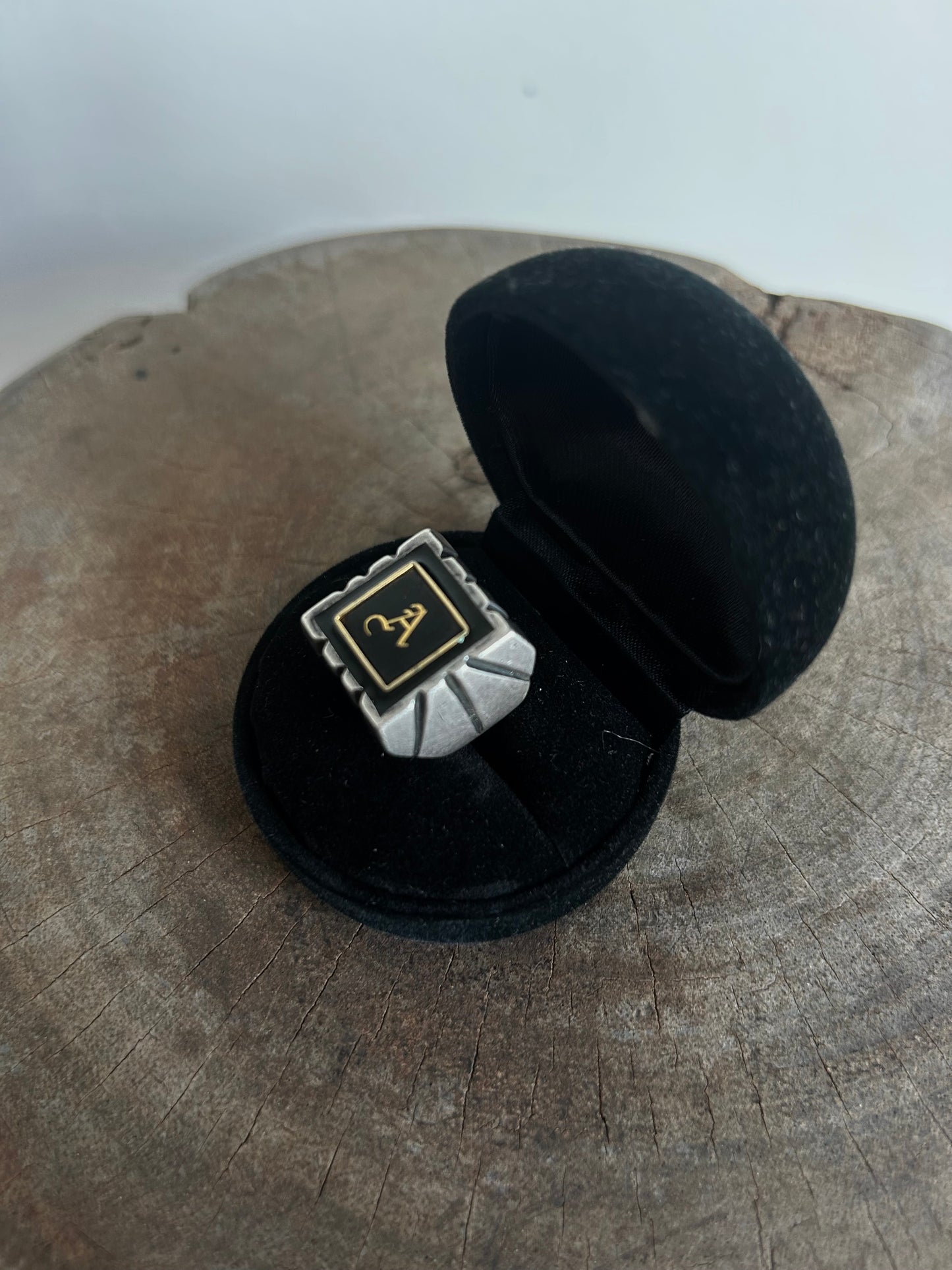 Vintage Sterling Silver Heavy Signet Ring