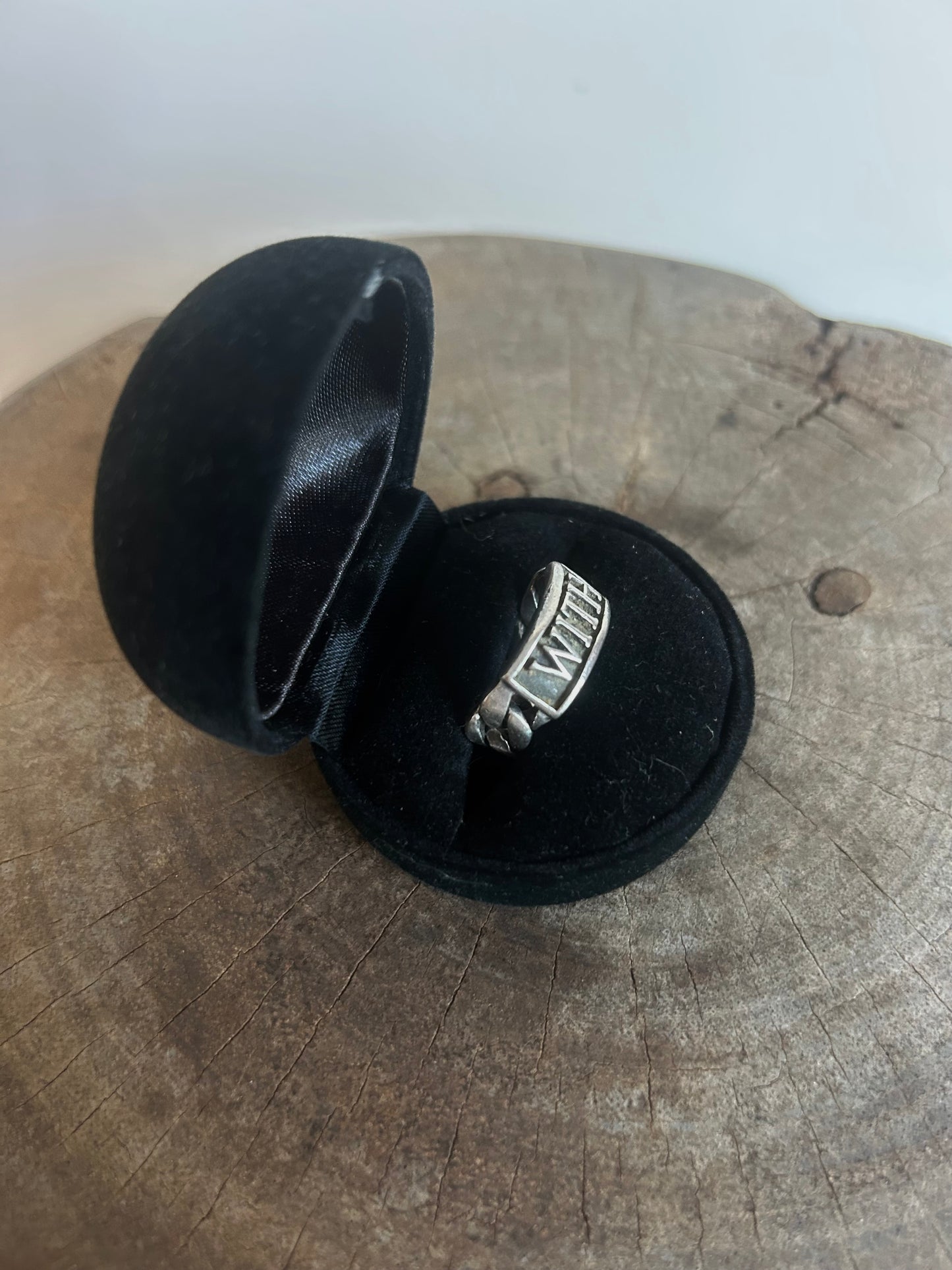 Vintage Silver WITH Chain Ring