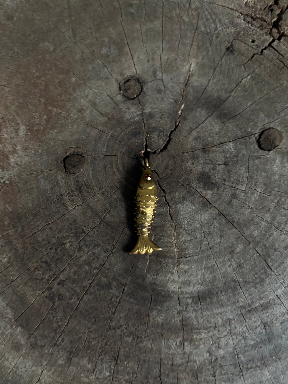Vintage Gold 14 K  Fish Charm