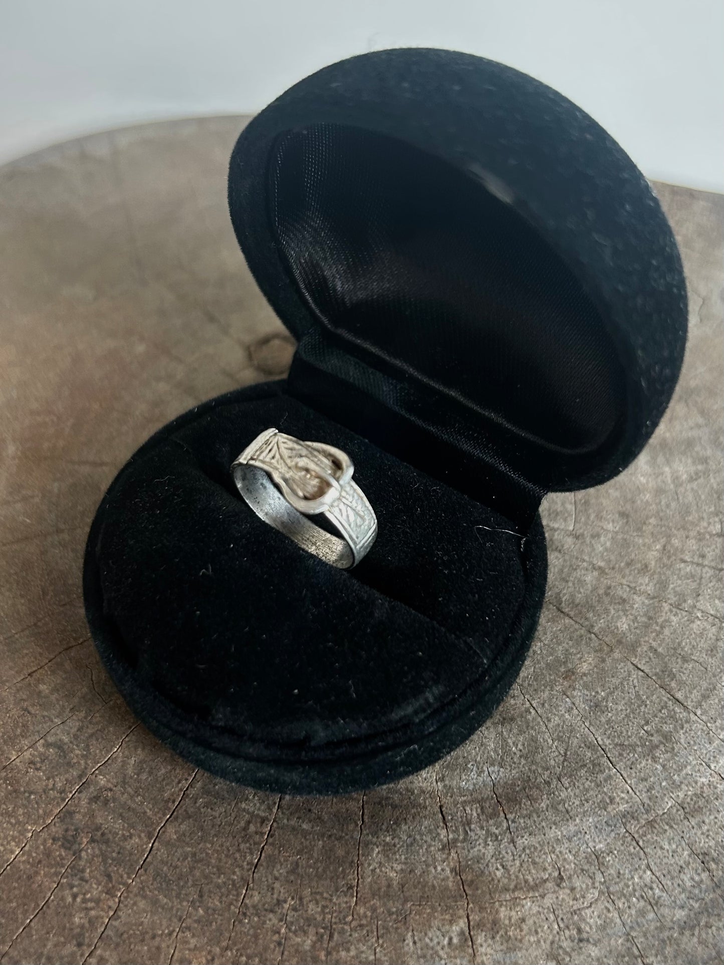 Vintage silver 925 Belt Solid Ring