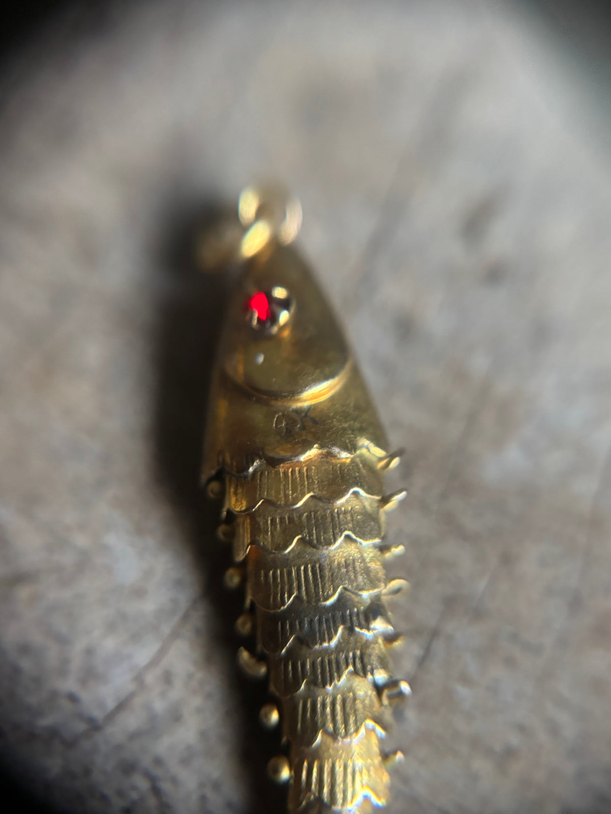 Vintage Gold 14 K  Fish Charm