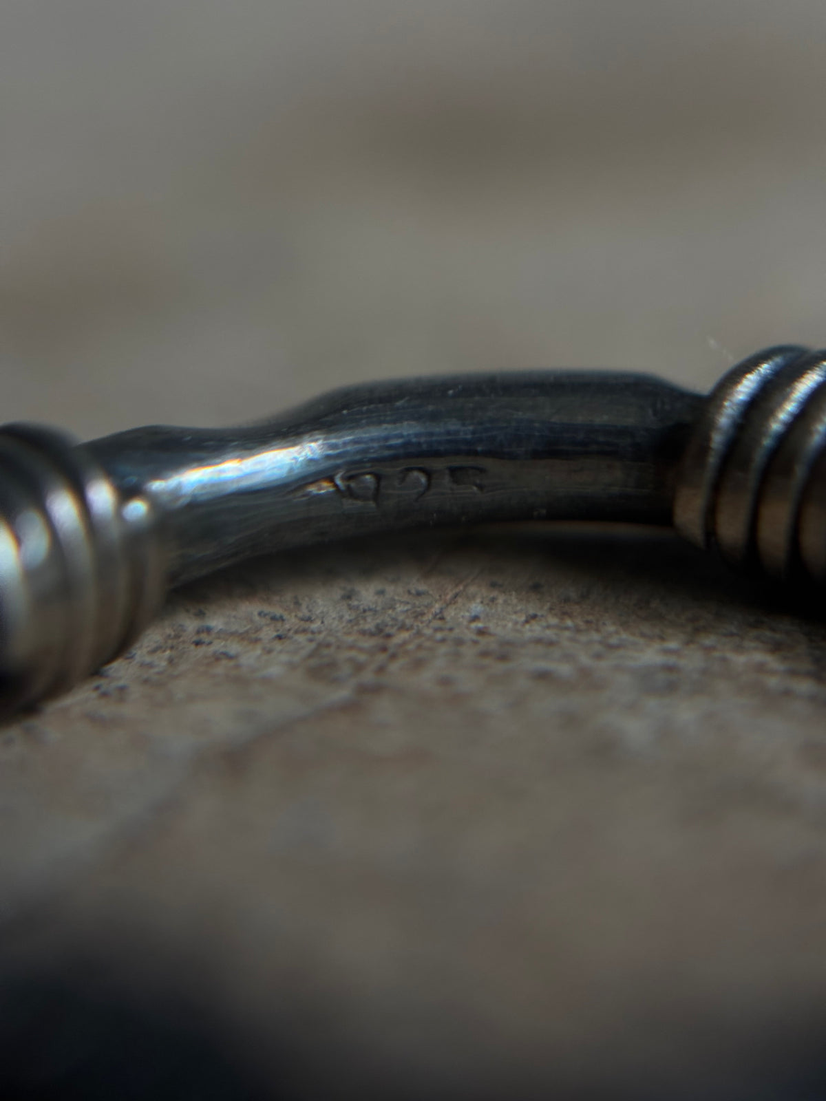 Vintage Silver 925 Barb Wire Pinky ring