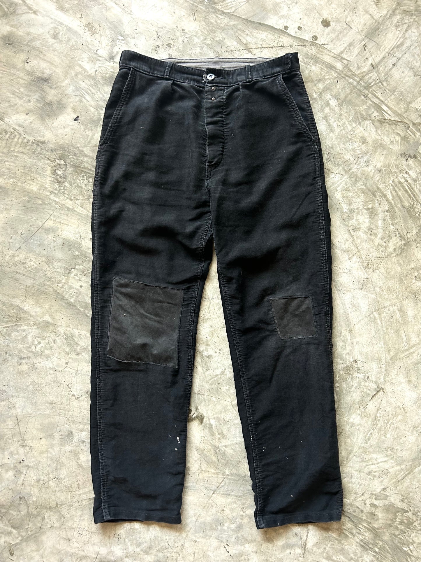 Vintage 40‘s French Moleskin Black Boro Pants