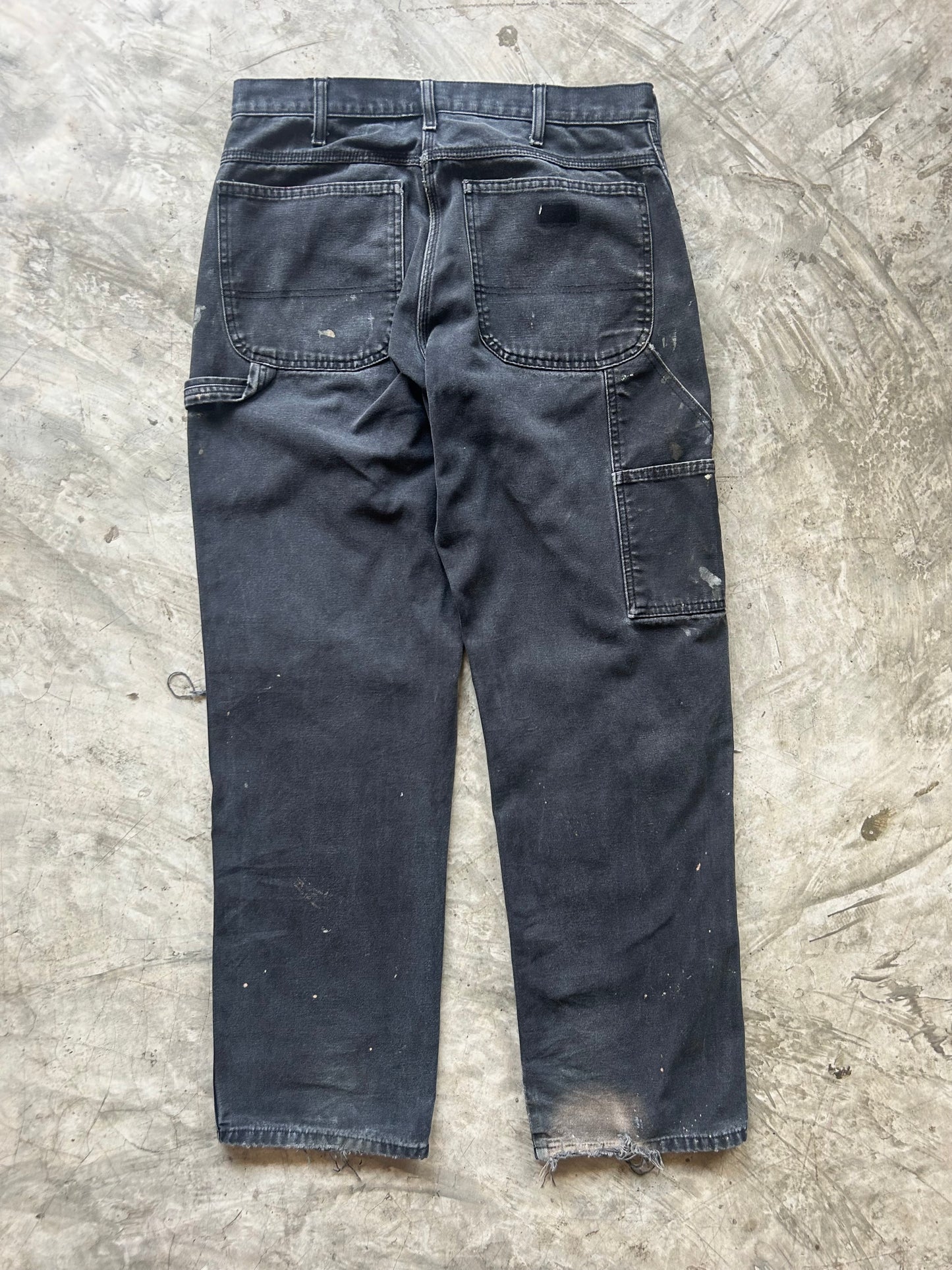 Vintage Dickies Black knee ripped carpenter canvas (32)