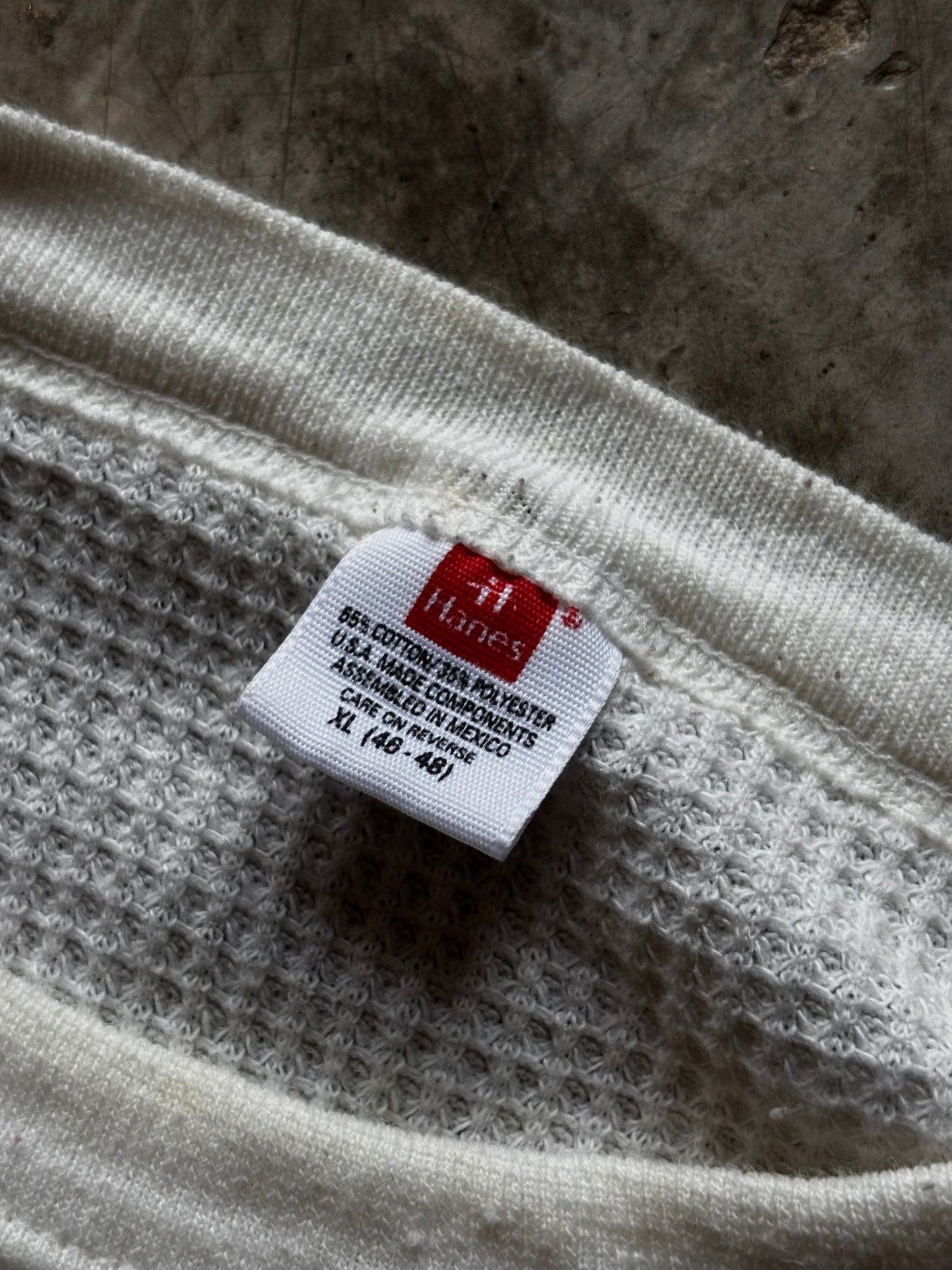 1990’s Vintage Blank White  Thermal Tee