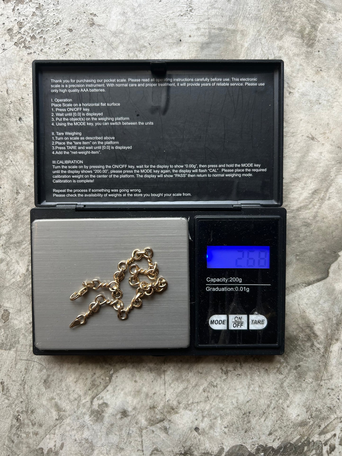 Vintage Gold 9K italy Chain Rope BRACELET