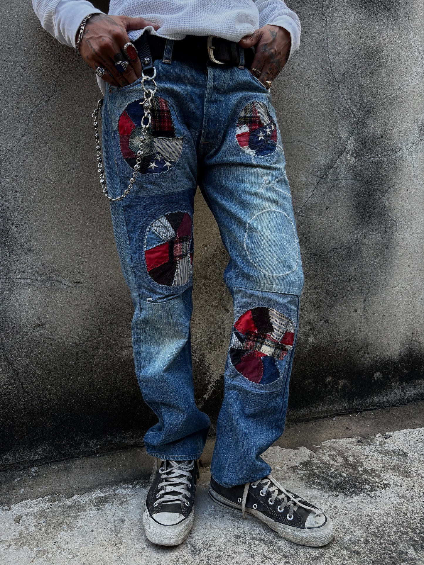 Vintage Levis Big E distressed Boro Jeans
