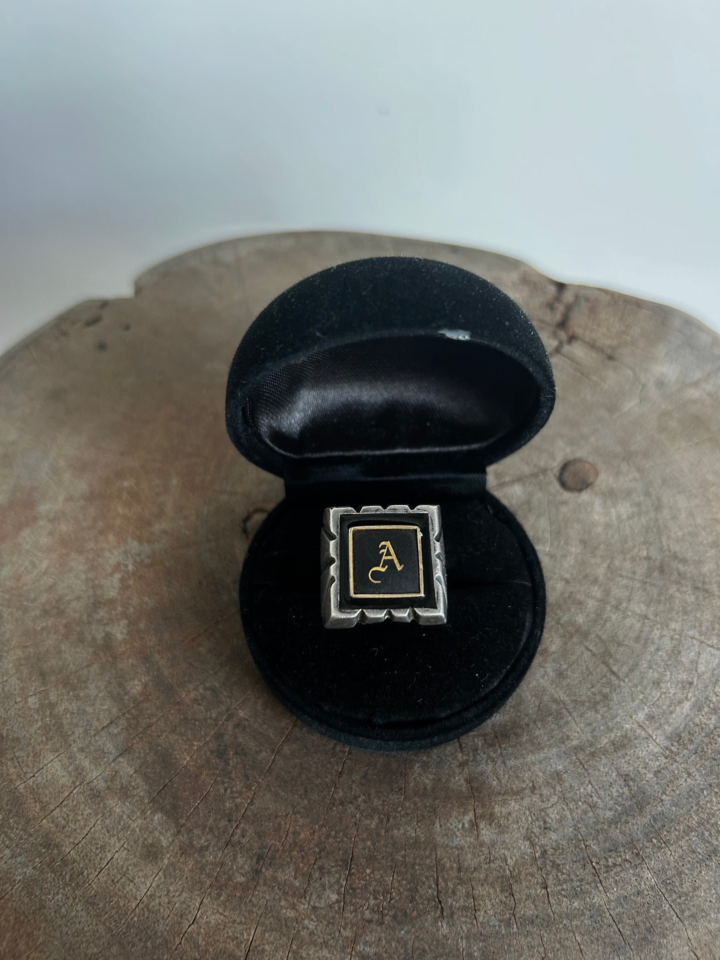 Vintage Sterling Silver Heavy Signet Ring