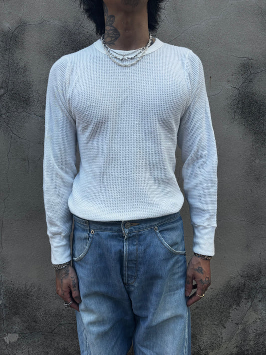 1990’s Vintage Blank White  Thermal Tee