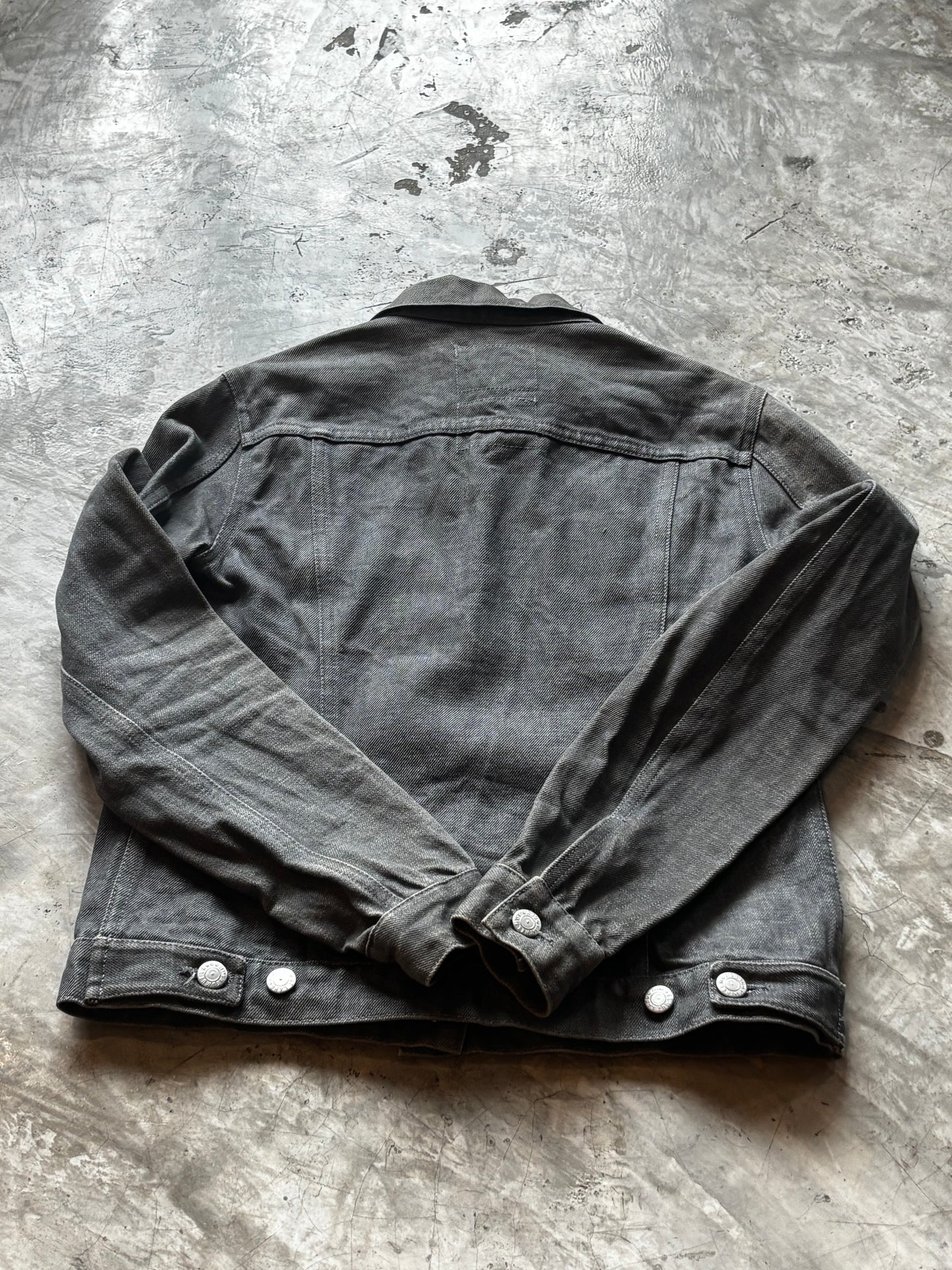 Helmut Lang 1999 Washed Grey Trucker Jacket
