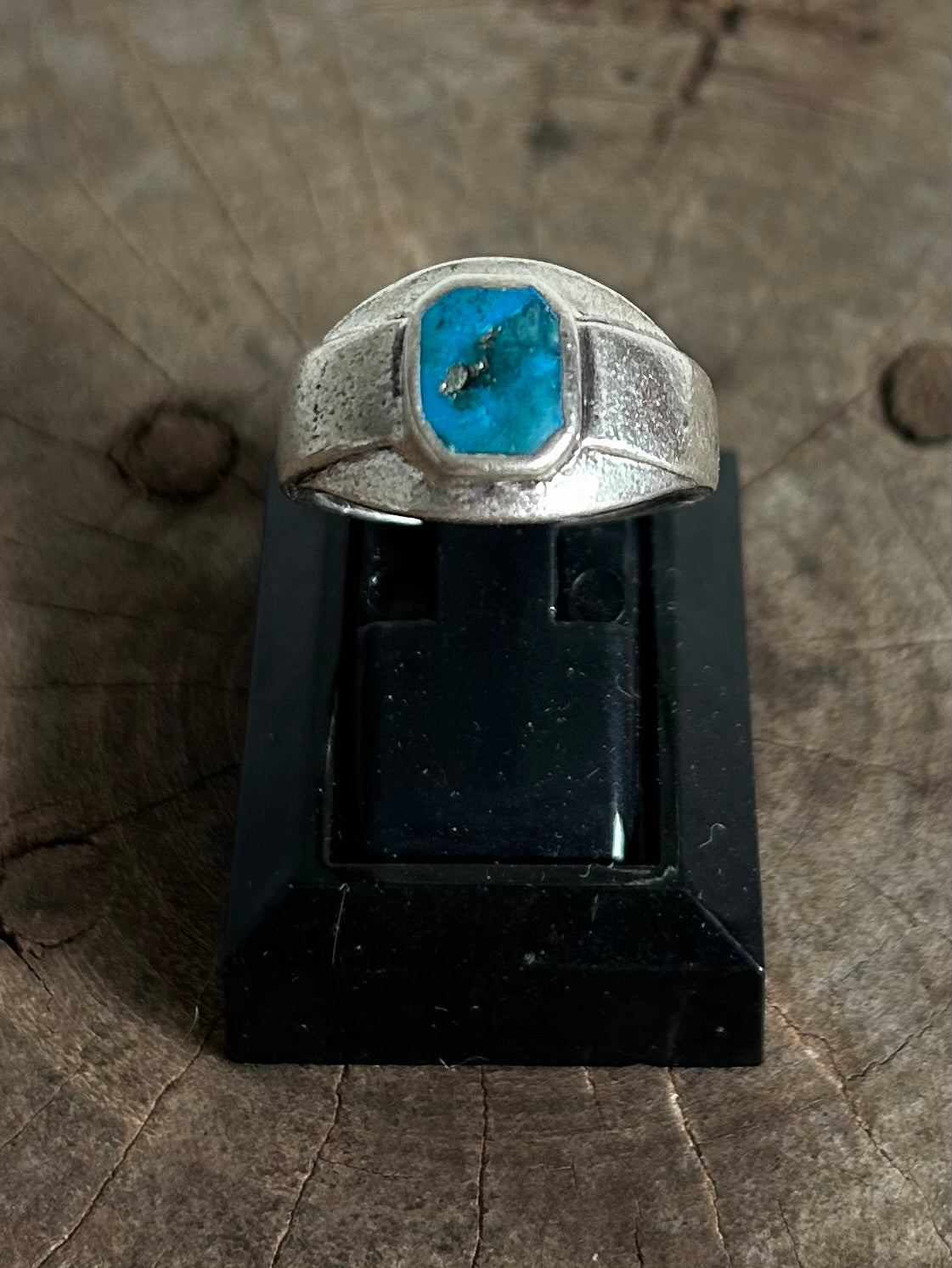 Vintage Silver 925 Turquoise Signet Ring