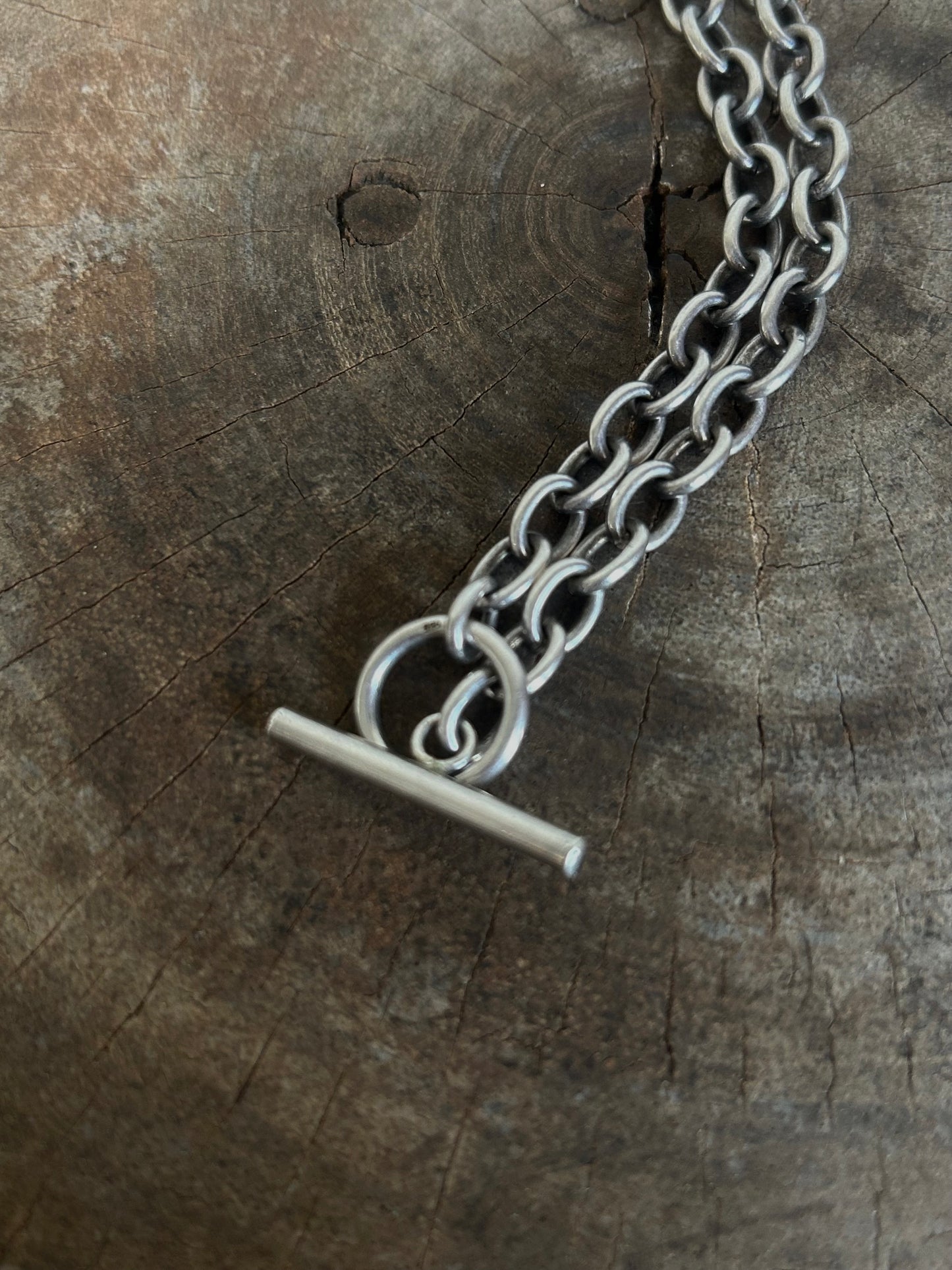 Vintage Silver 925 Cracked Skull Necklace