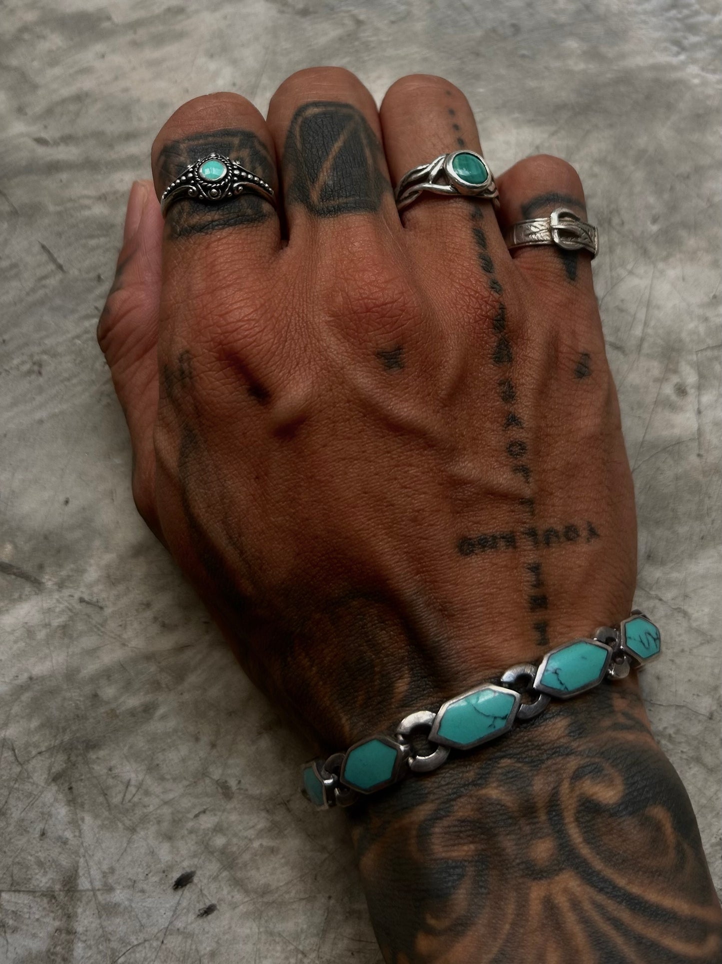 Vintage silver 925 Southwest Turquoise Ring