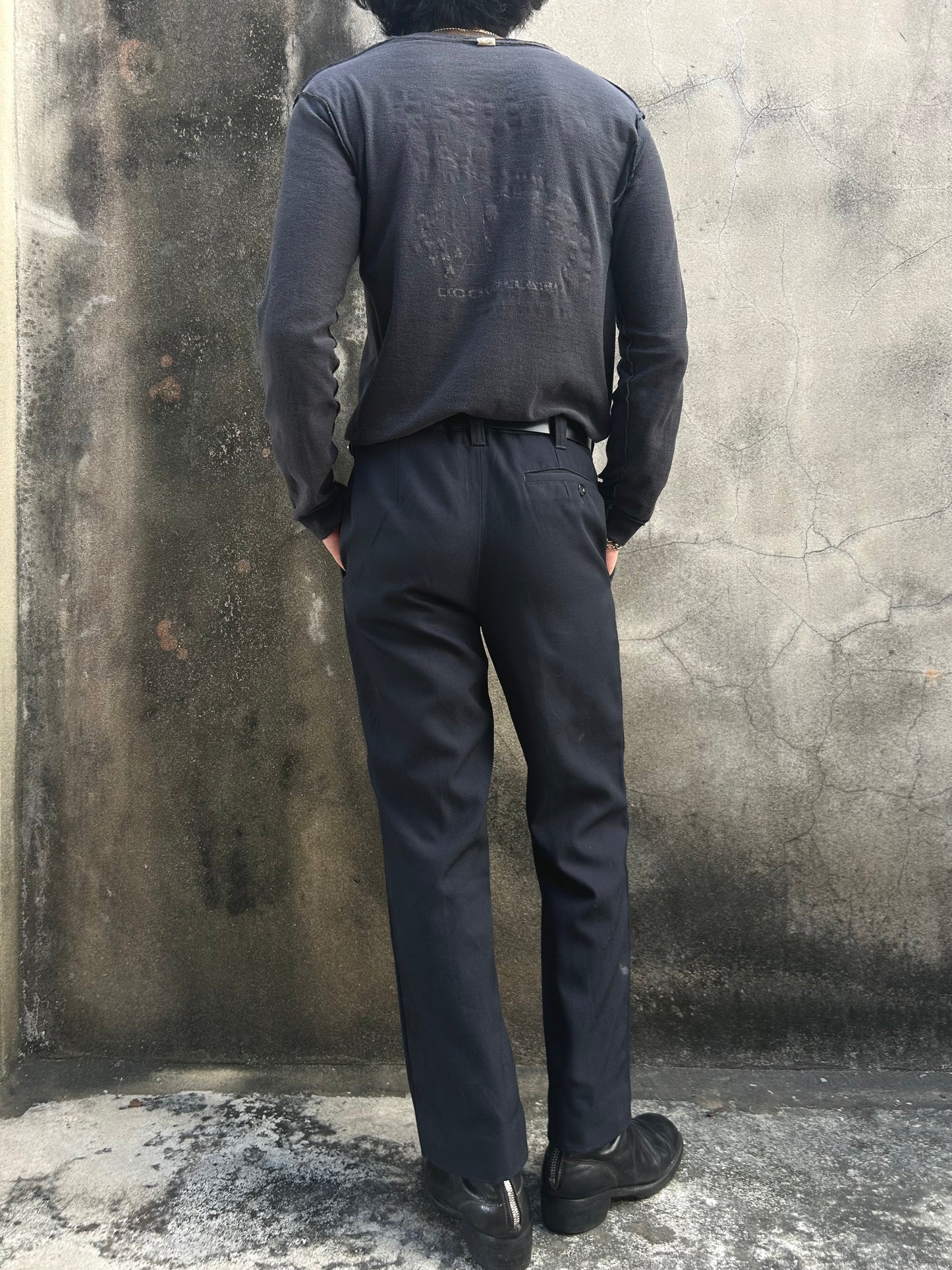 1990’s Vintage Black Straight Trouser  (30”)