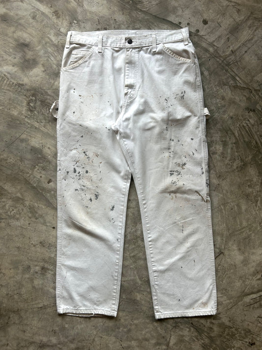 Vintage Dickies White dirt Carpenter pants (32)