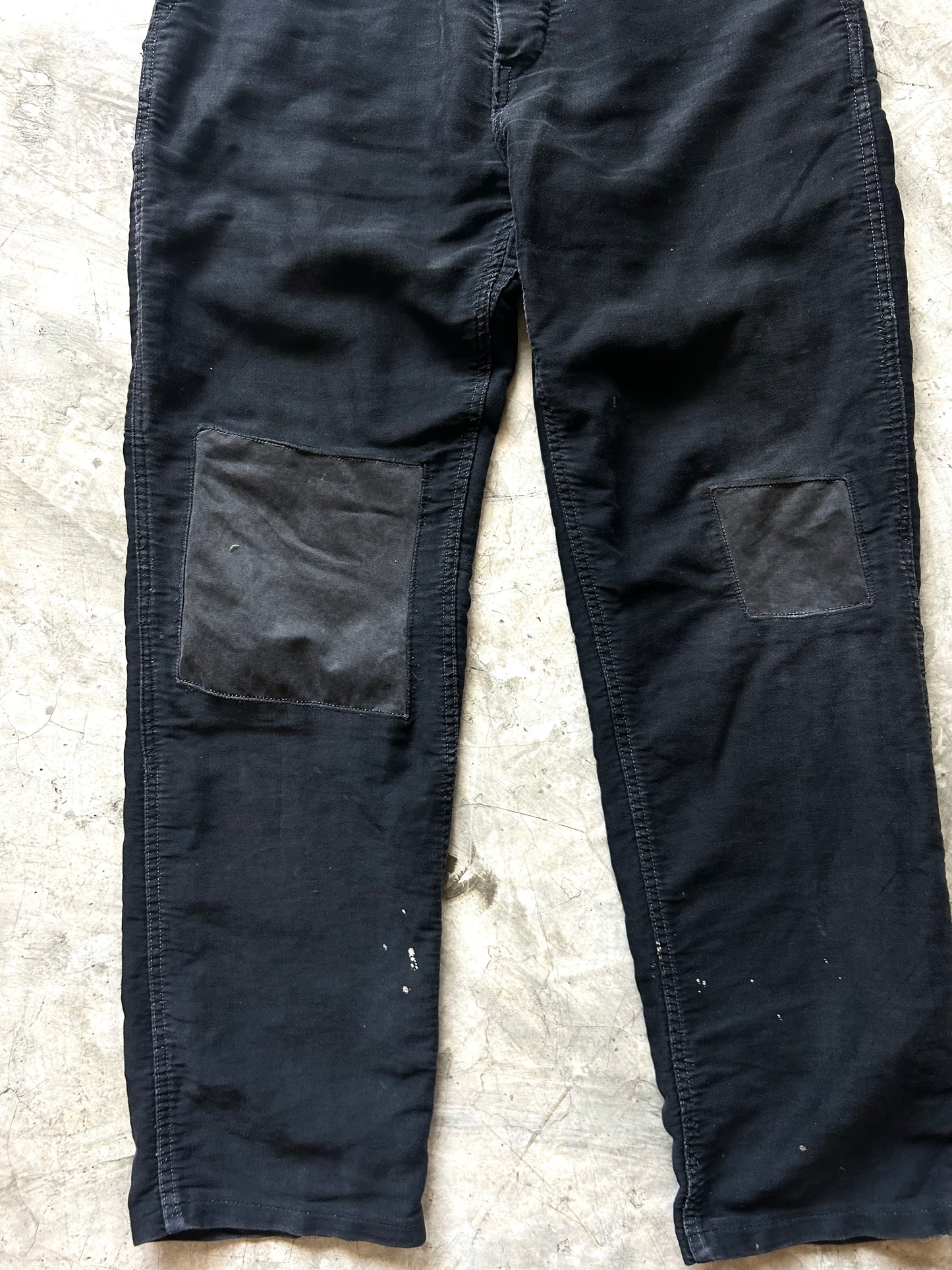 Vintage 40‘s French Moleskin Black Boro Pants