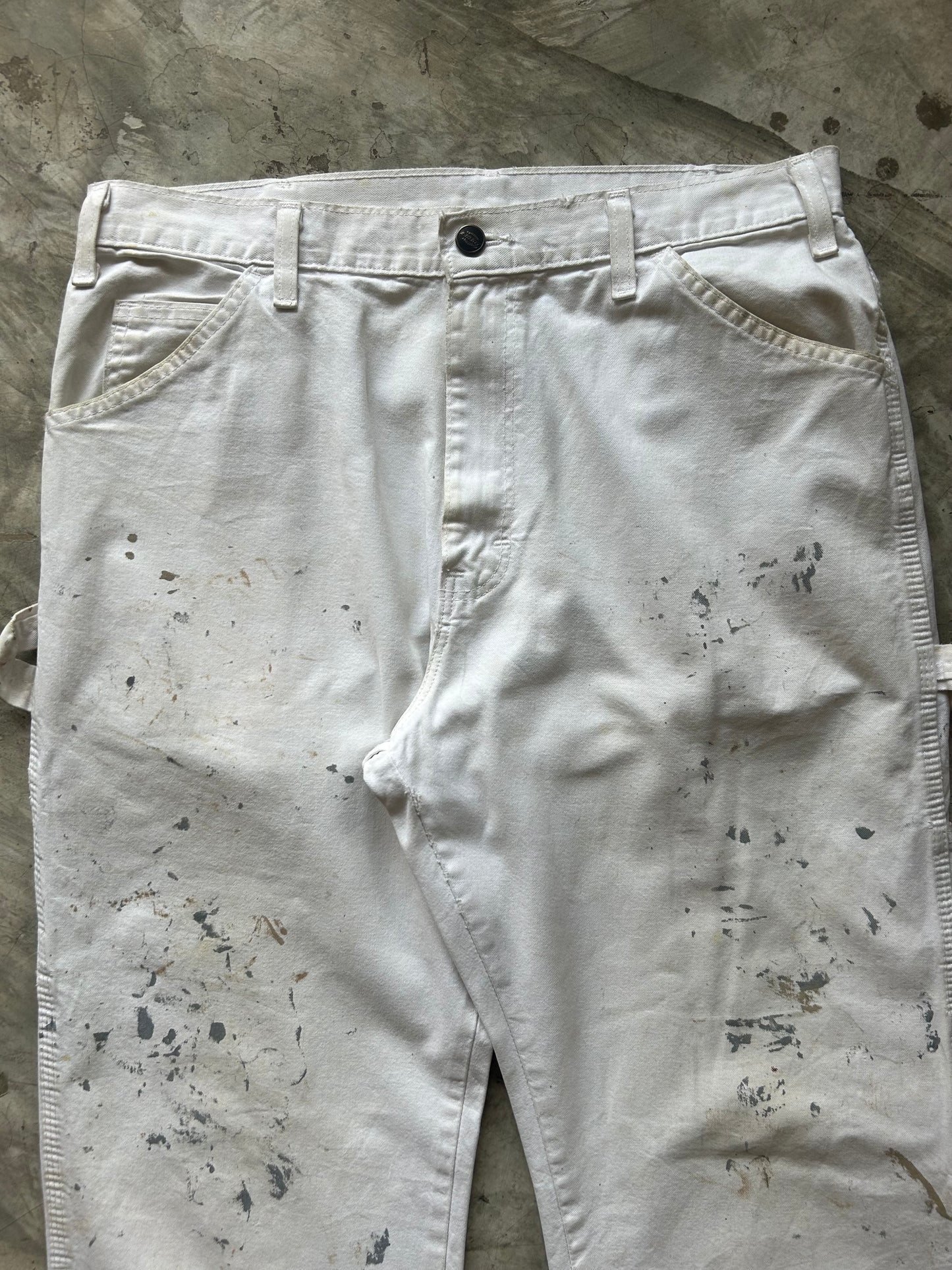 Vintage Dickies White dirt Carpenter pants (32)