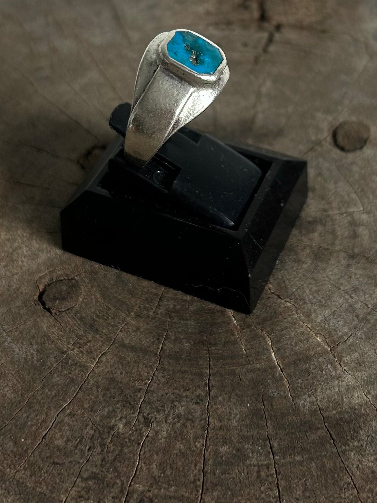 Vintage Silver 925 Turquoise Signet Ring