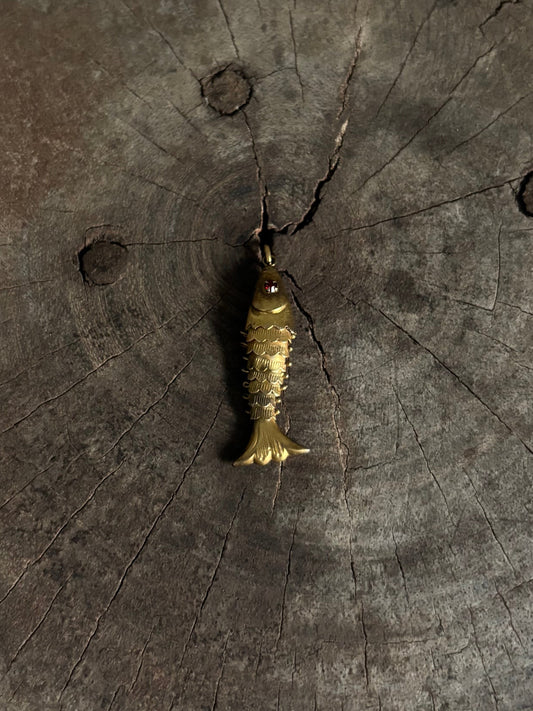 Vintage Gold 14 K  Fish Charm