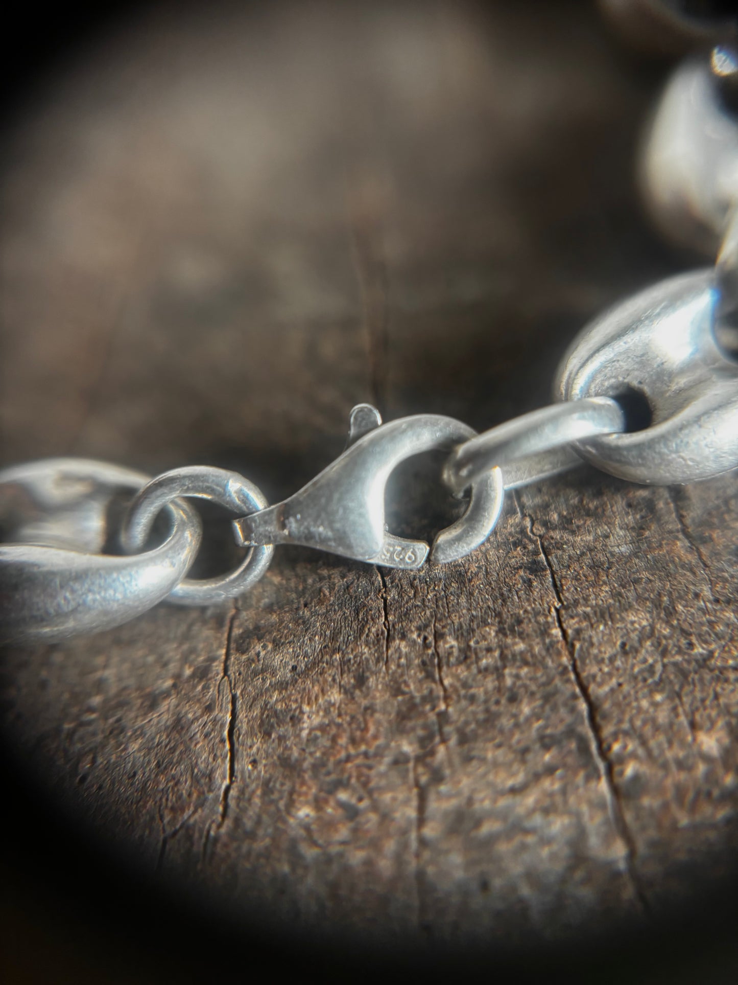 Vintage 925 Silver Coffee Bean Bracelet