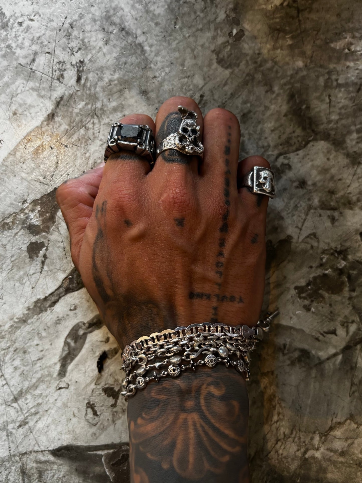 Vintage Silver 925 Cathedral Onyx Ring