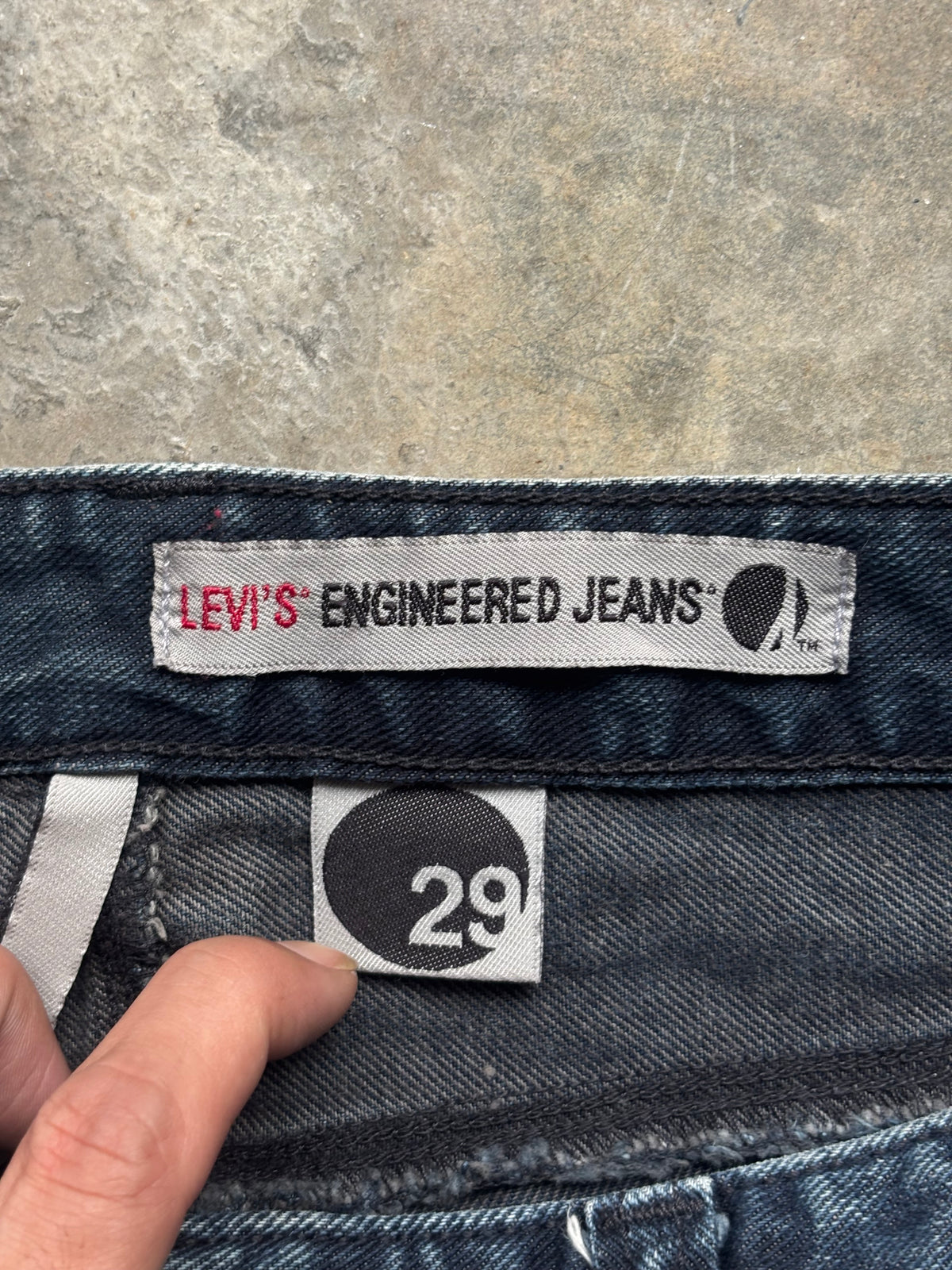 Vintage Levis Engineered  Faded black Jeans