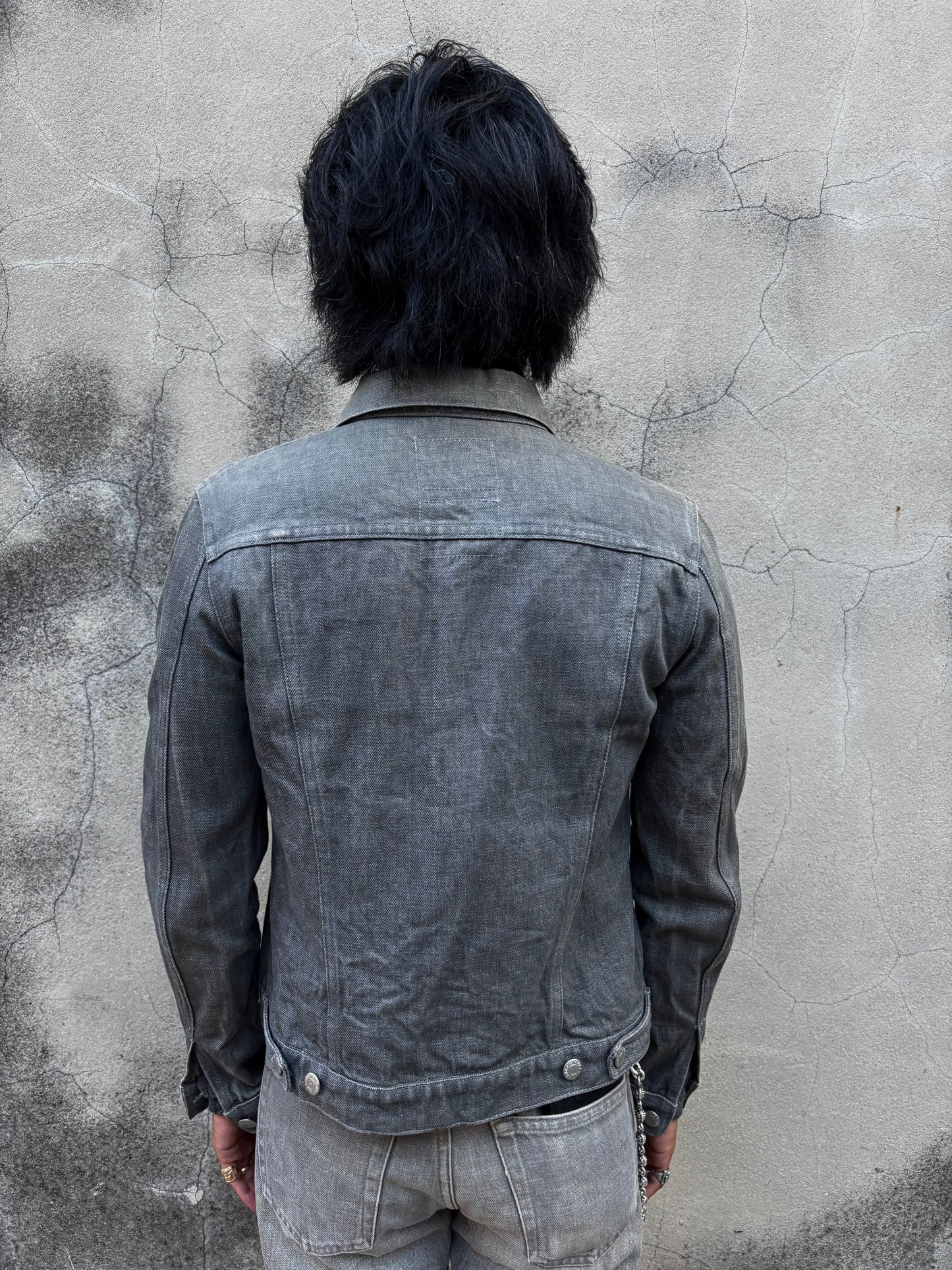 Helmut Lang 1999 Washed Grey Trucker Jacket