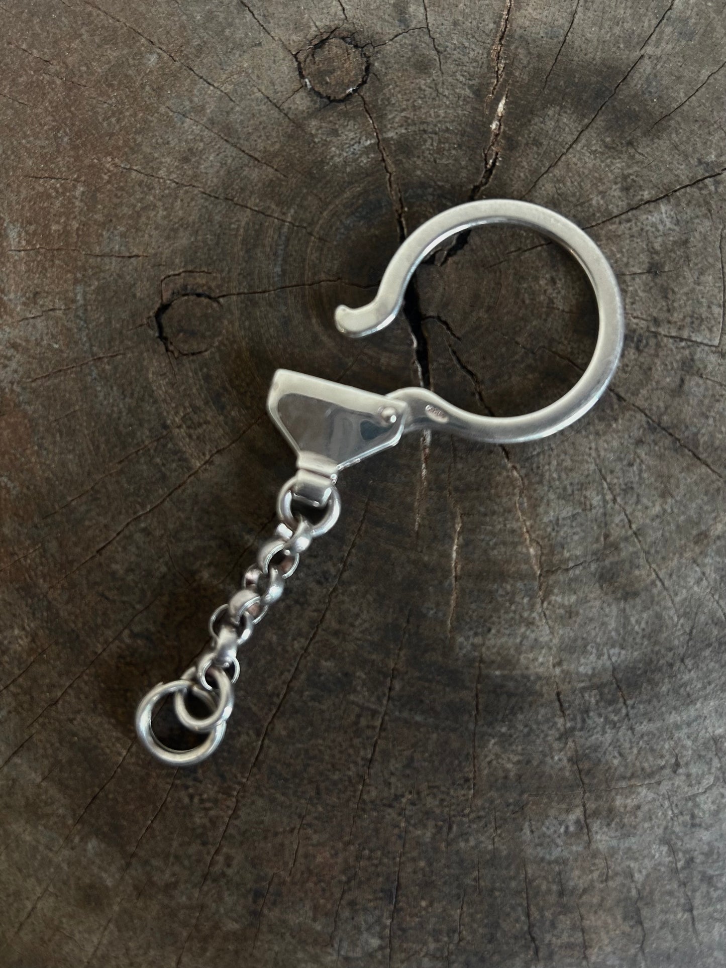 Vintage silver 925 Handcuff Chain Keyring
