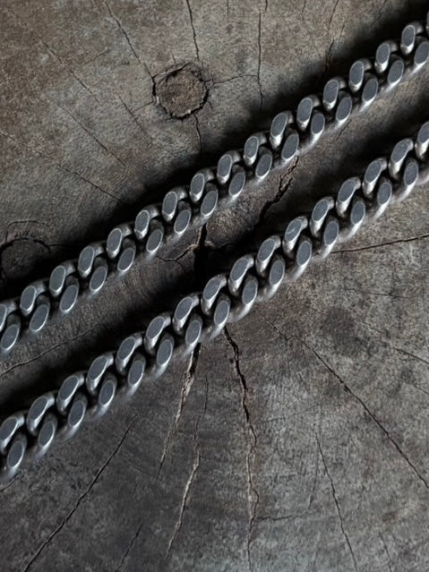 Vintage 925 Silver curby Chain Necklace