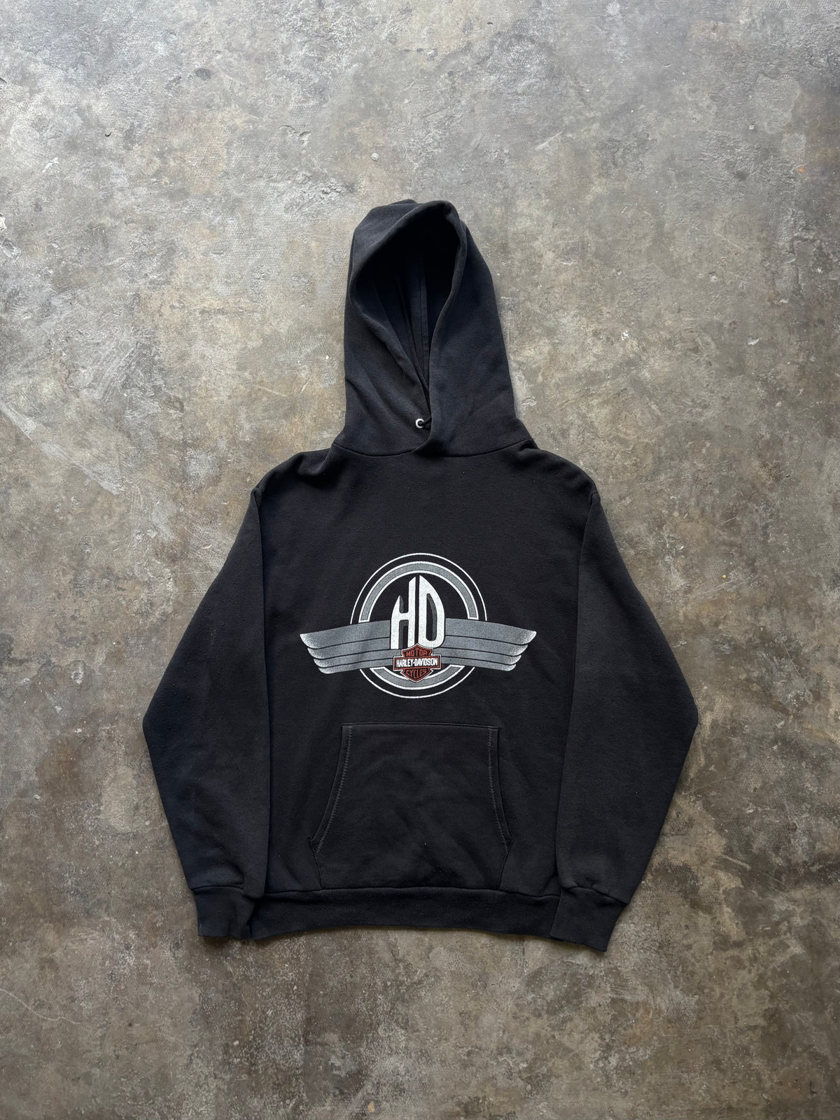 Vintage late 80’s Harley Davison Hd Logo black Hoodie