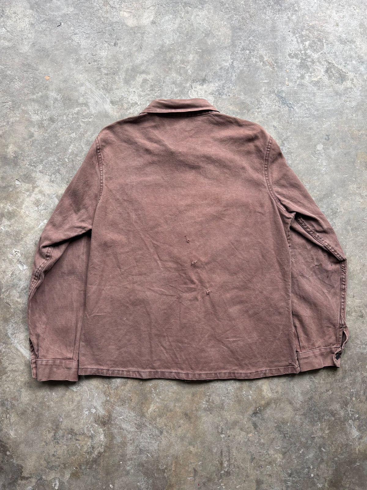 Vintage 1960s–70s French Work Jacket — Brown Twill